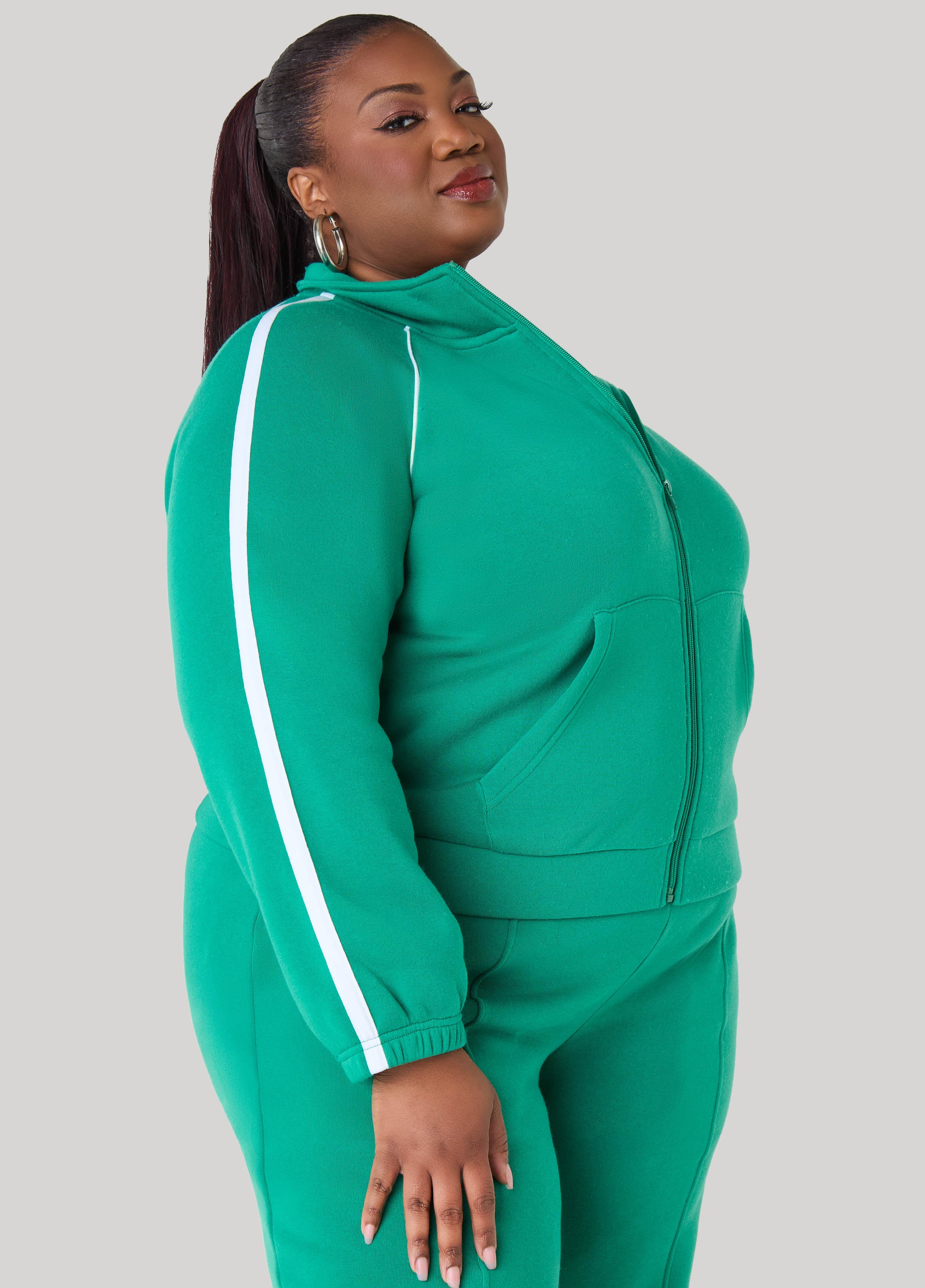 Piped Zip Front Track Jacket - Image 8