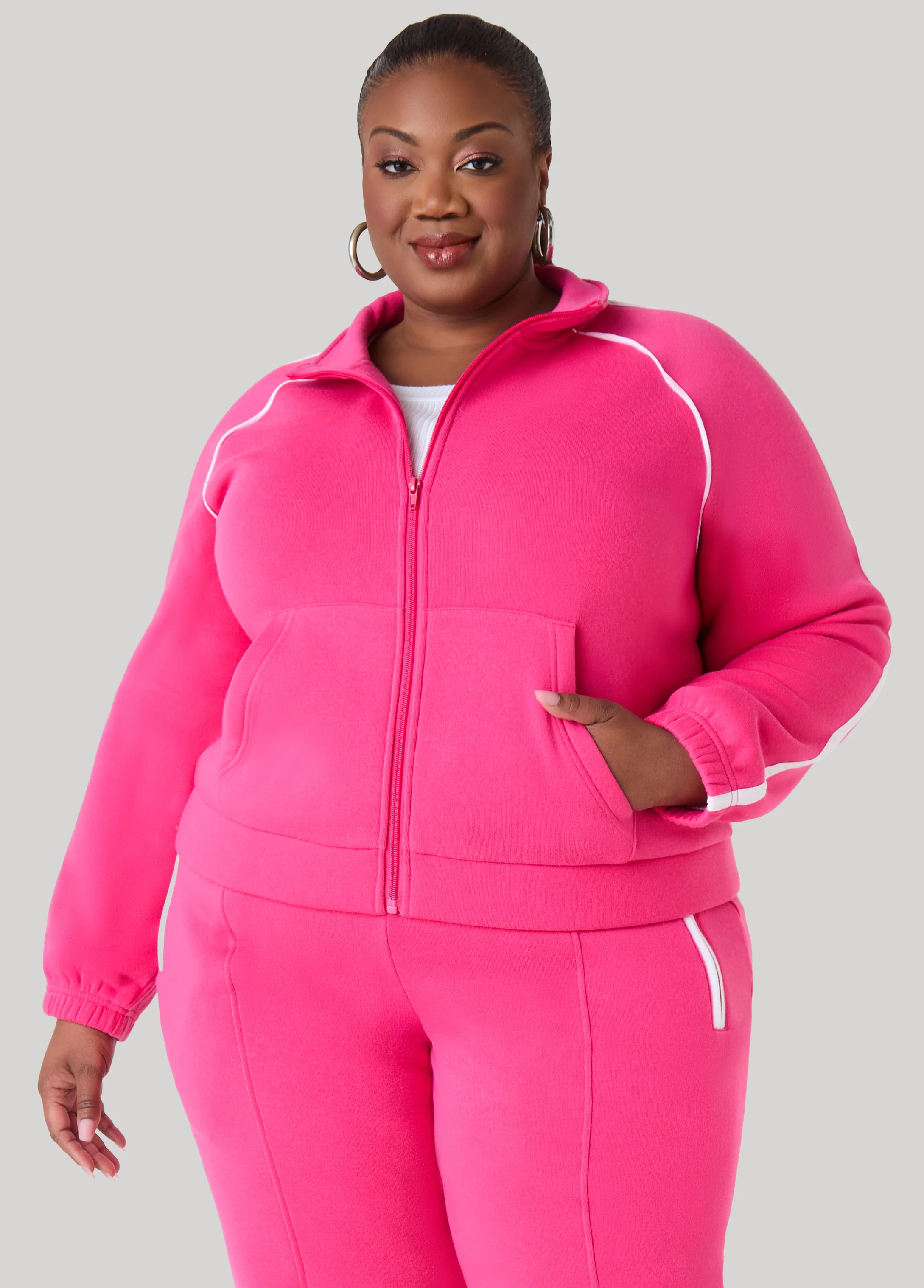 Piped Zip Front Track Jacket - Image 9