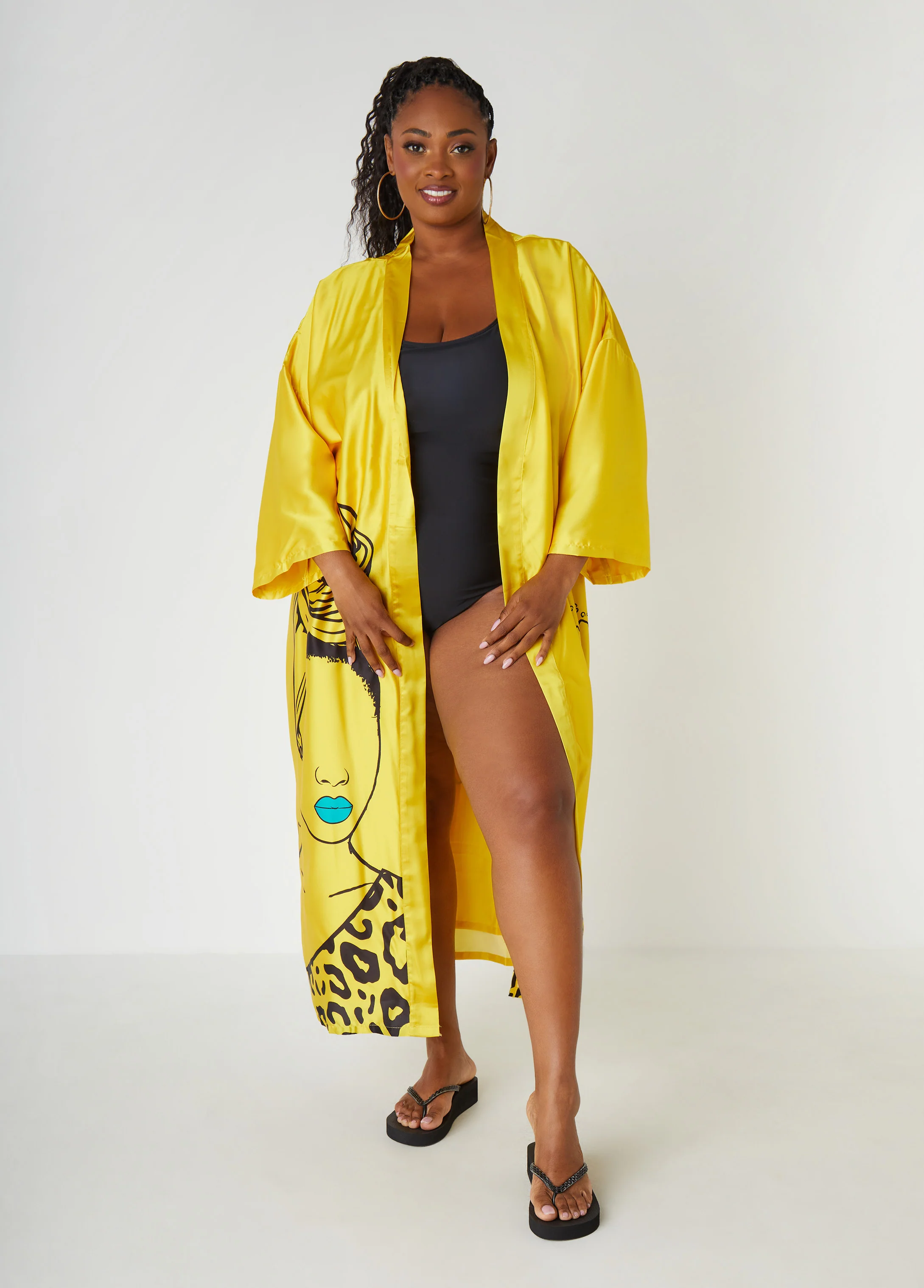 Pardon My Fro™ Mahogany Kimono - Image 5