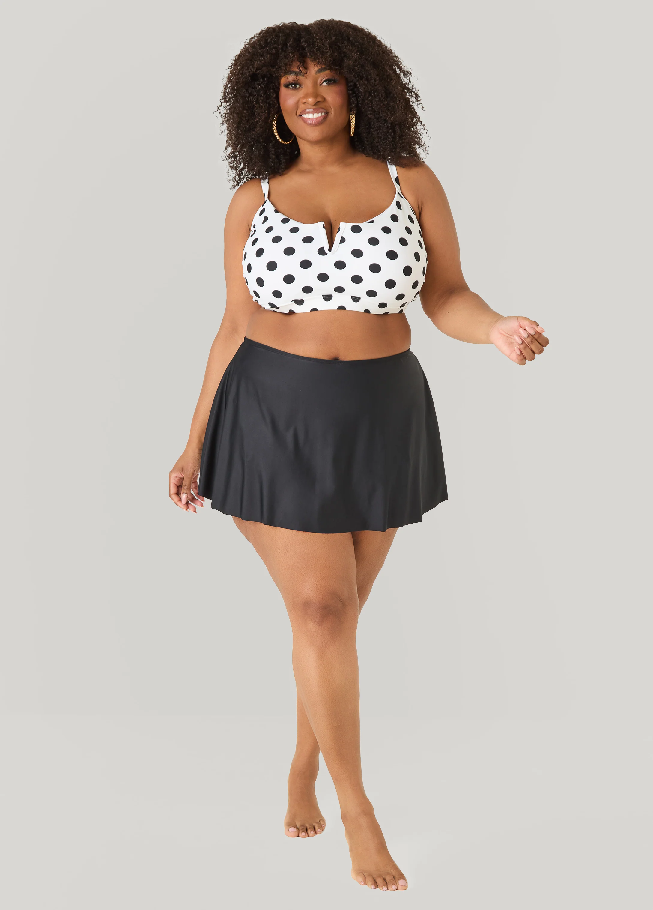 Polka Dot U Ring Bikini Top - Image 3