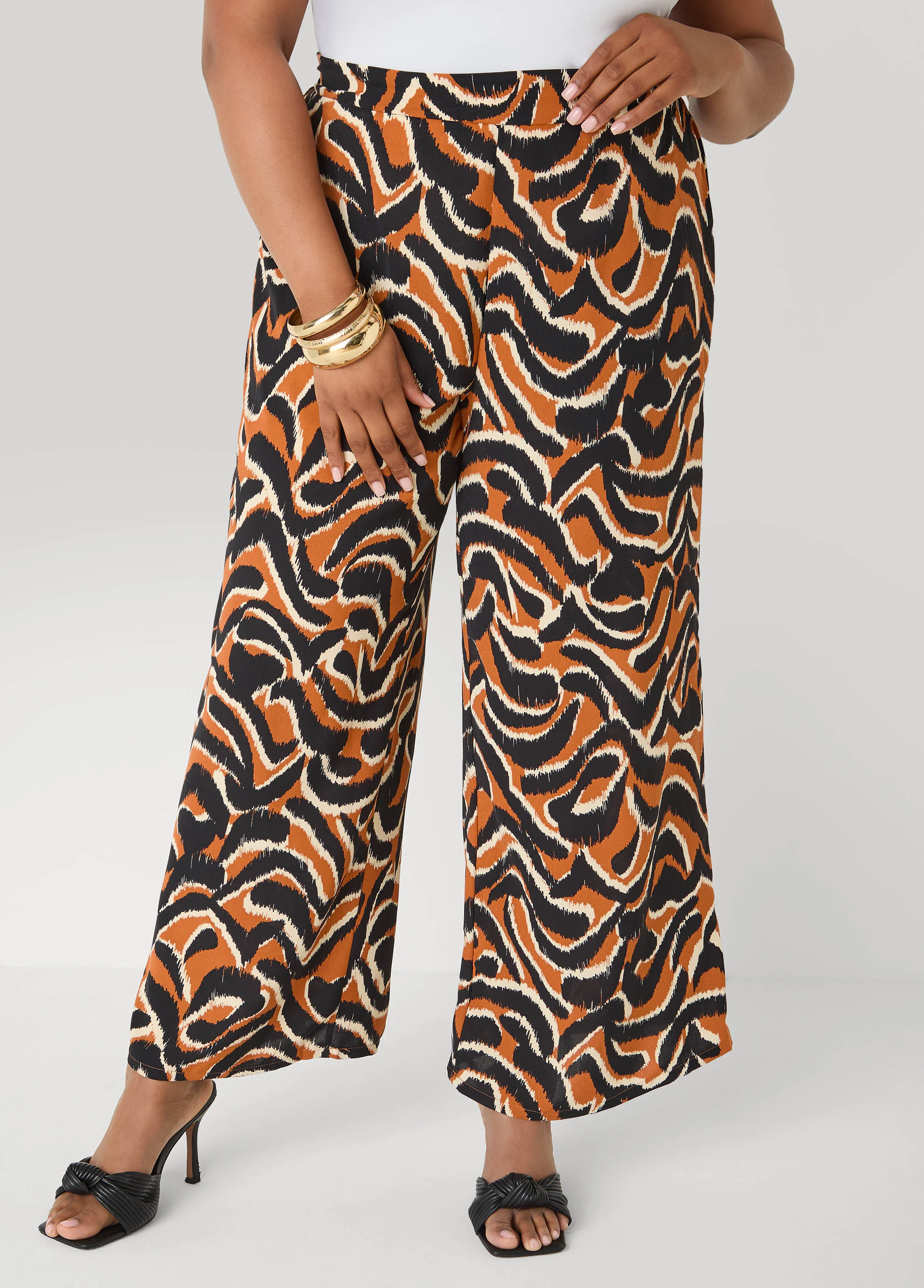 Printed High Waist Pants - Image 3