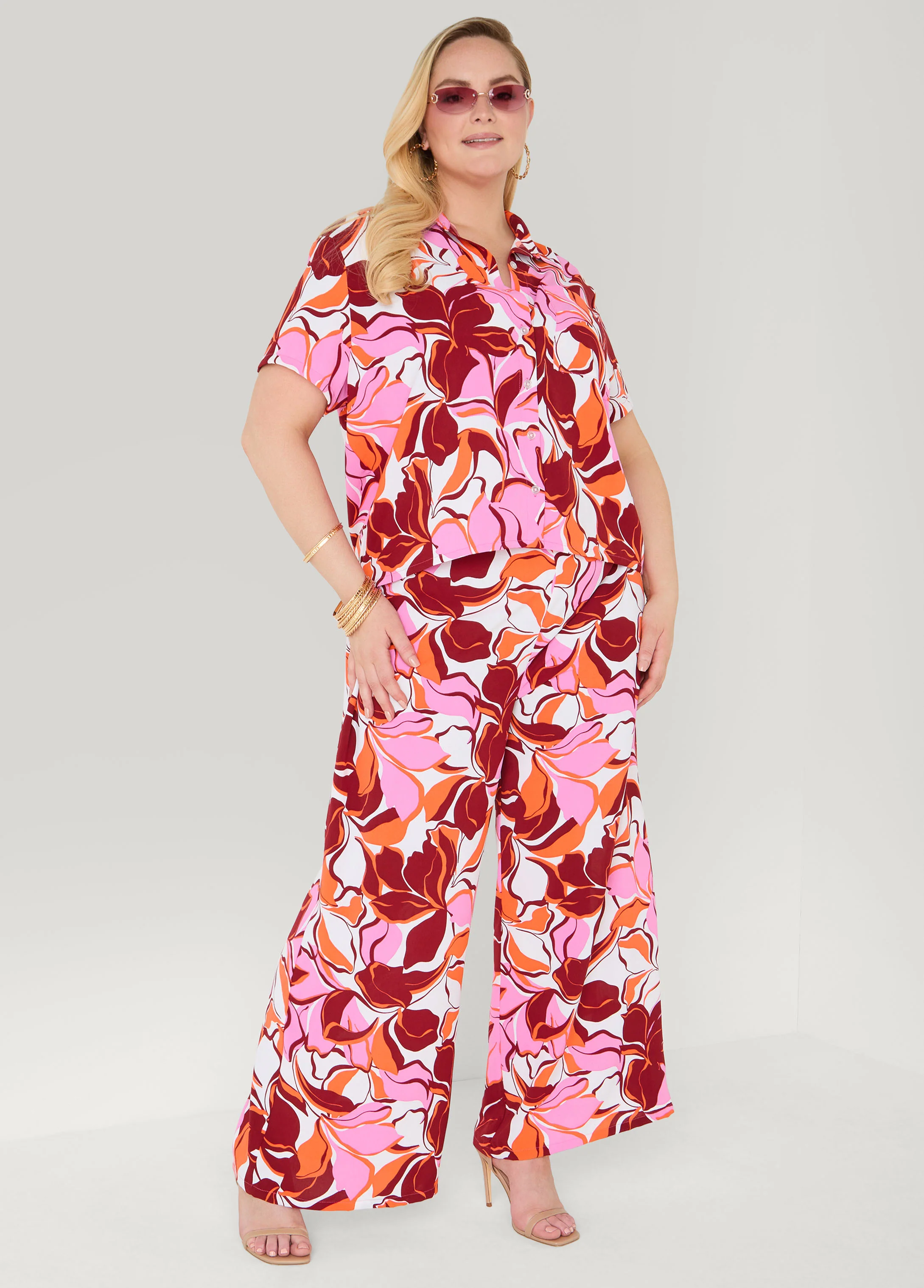 Printed High Waist Pants - Image 4