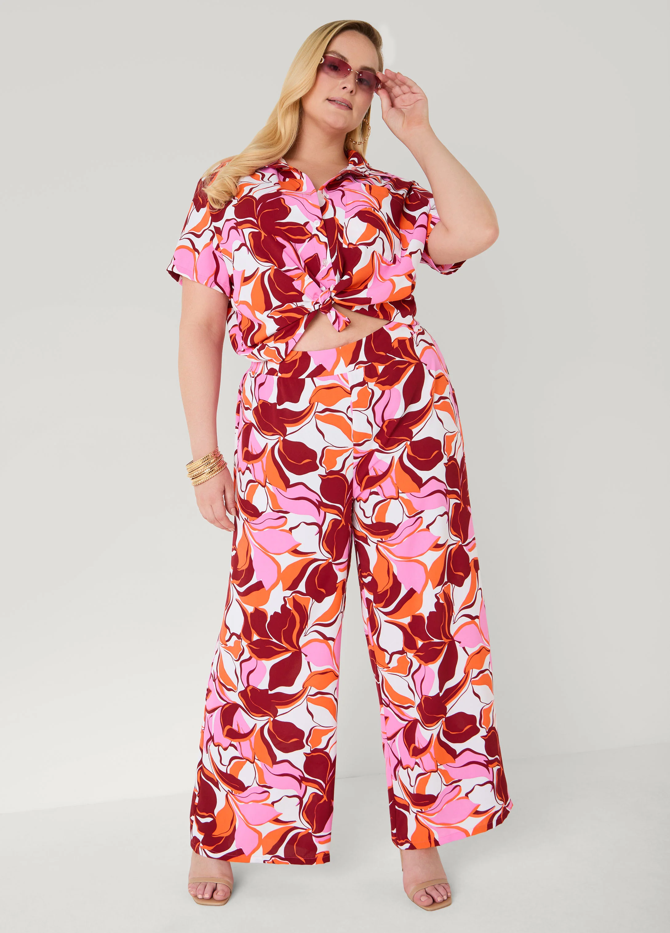 Printed High Waist Pants - Image 7