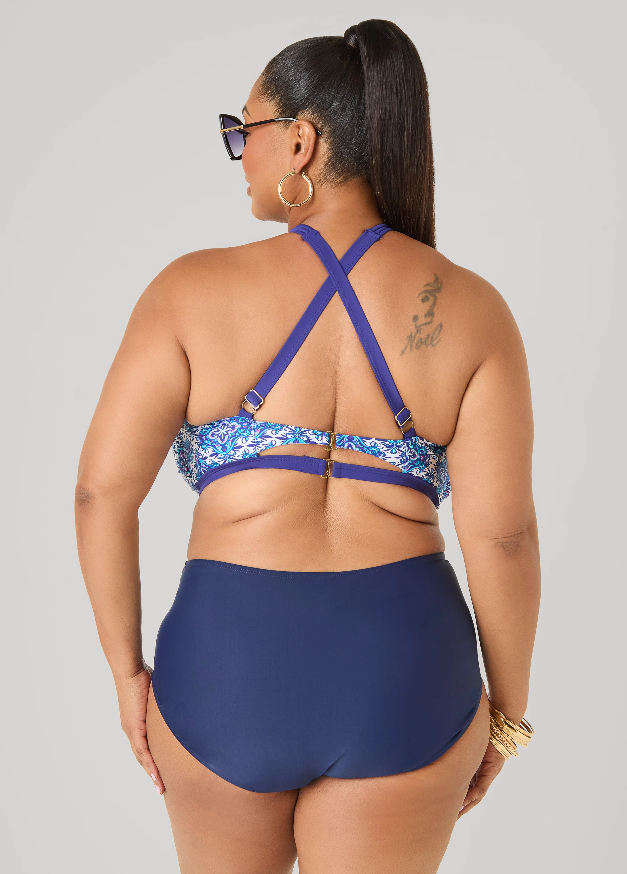 Printed Halter Bikini Top - Image 2