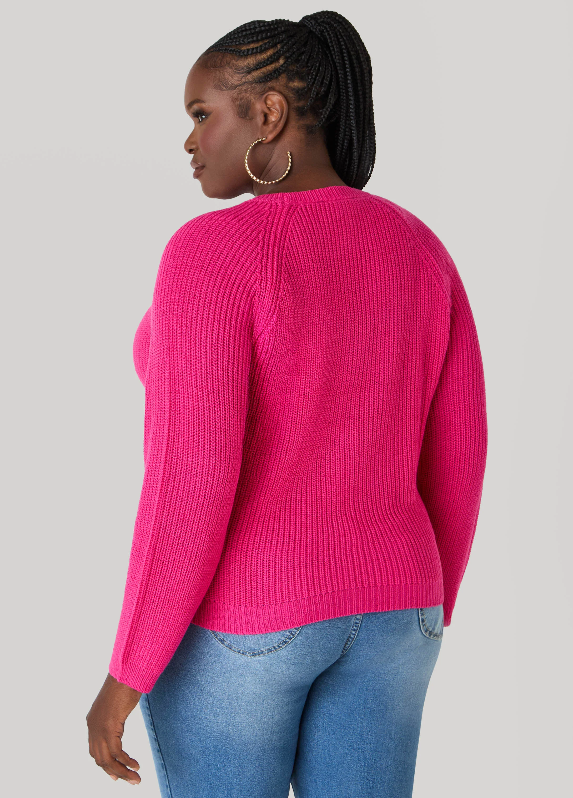Ribbed Raglan Sweater - Image 12