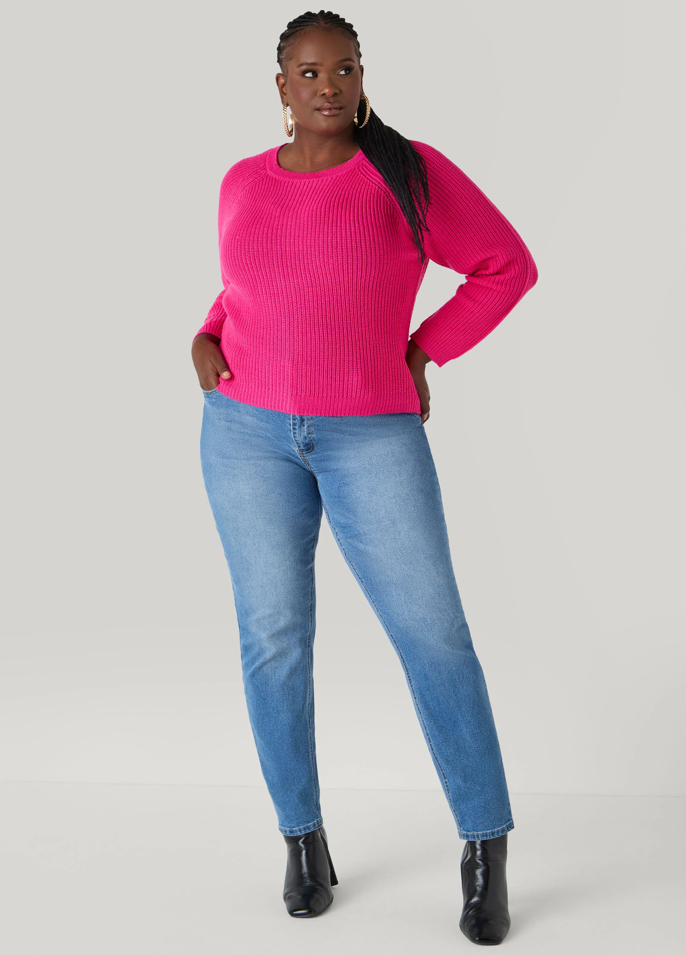 Ribbed Raglan Sweater - Image 13