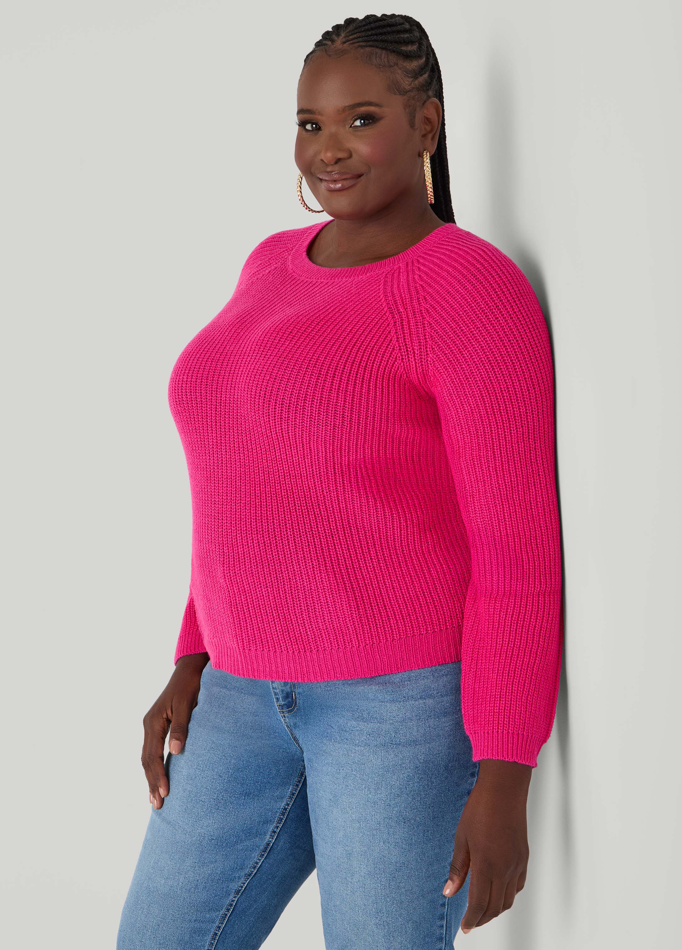Ribbed Raglan Sweater - Image 14