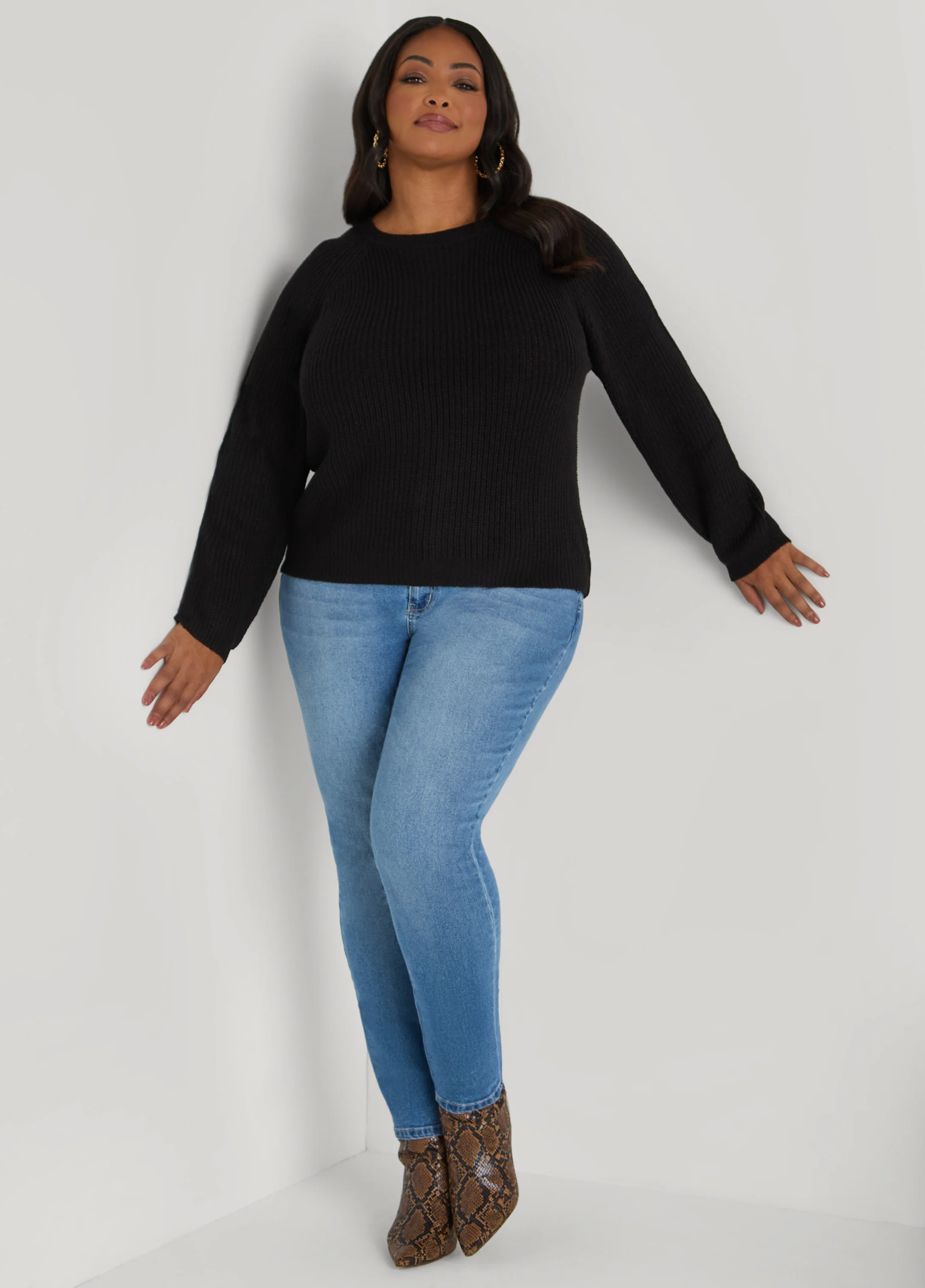 Ribbed Raglan Sweater - Image 3
