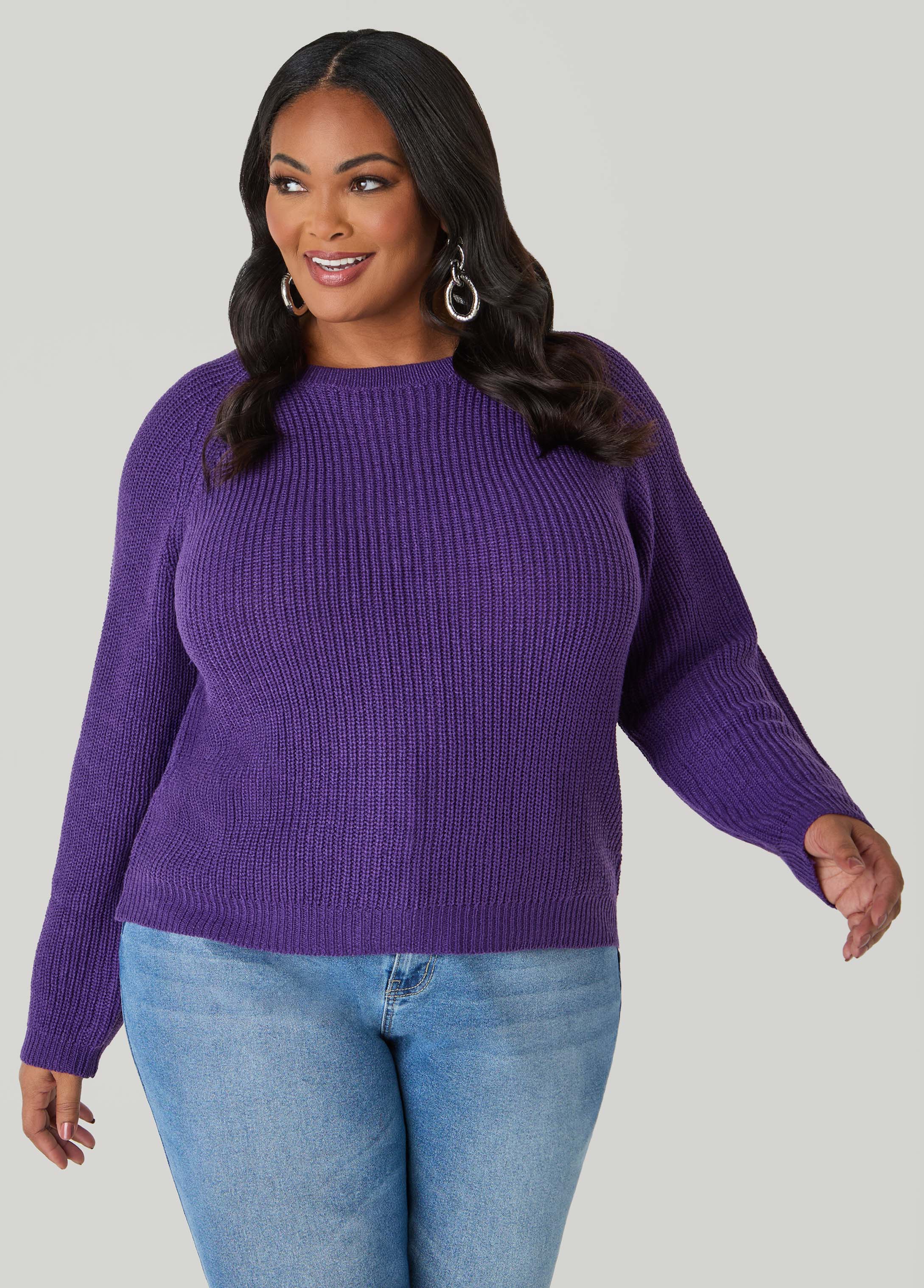 Ribbed Raglan Sweater - Image 4