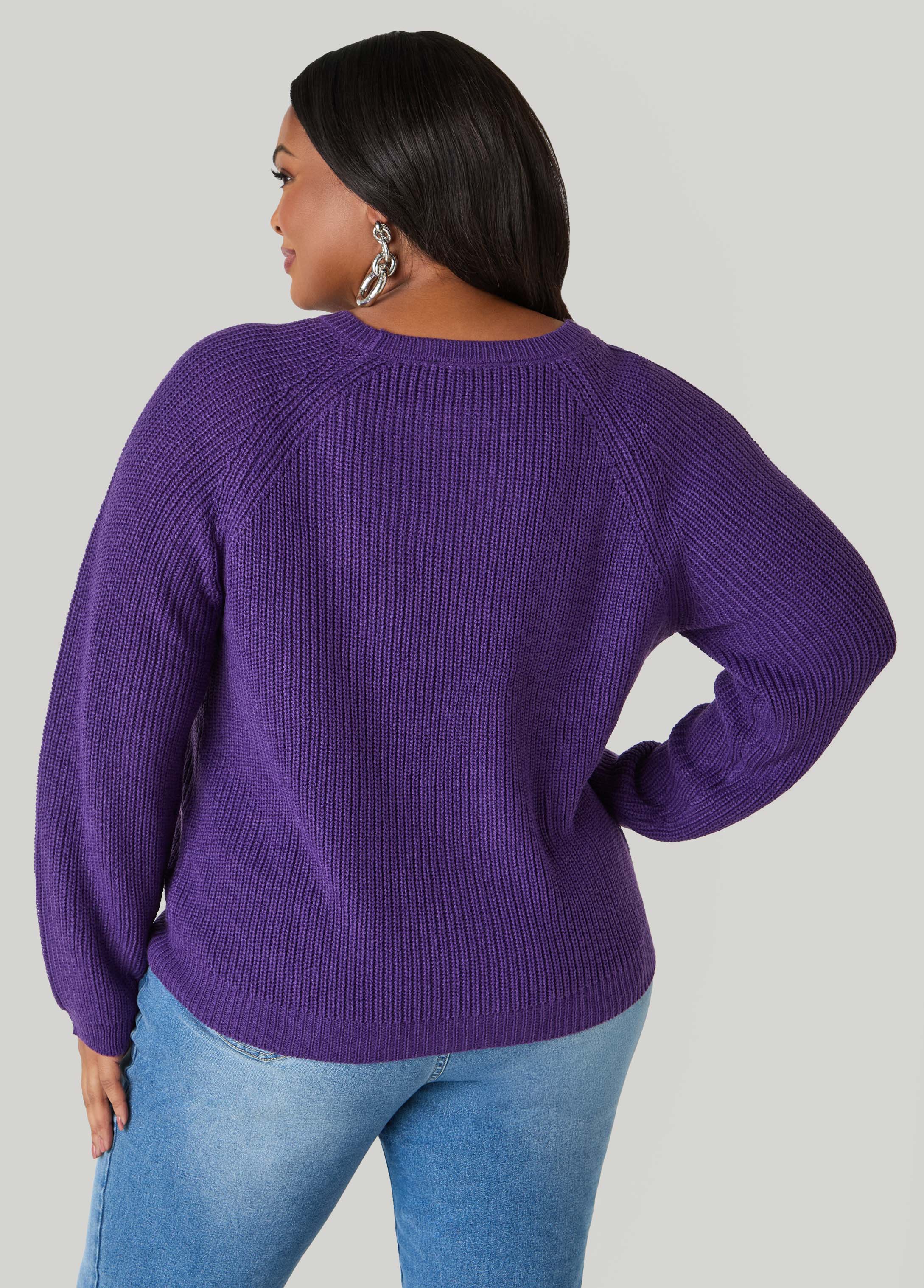 Ribbed Raglan Sweater - Image 5