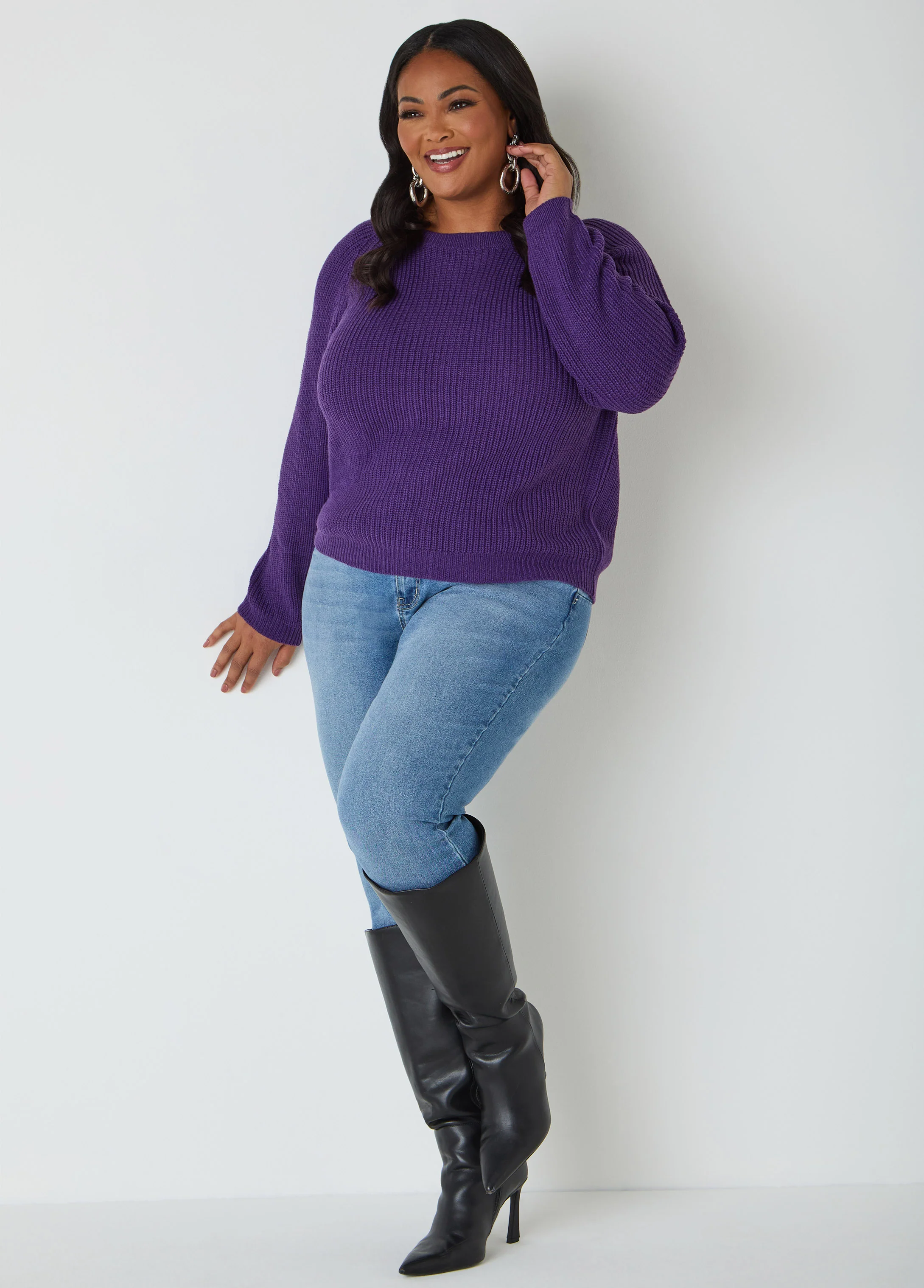 Ribbed Raglan Sweater - Image 6