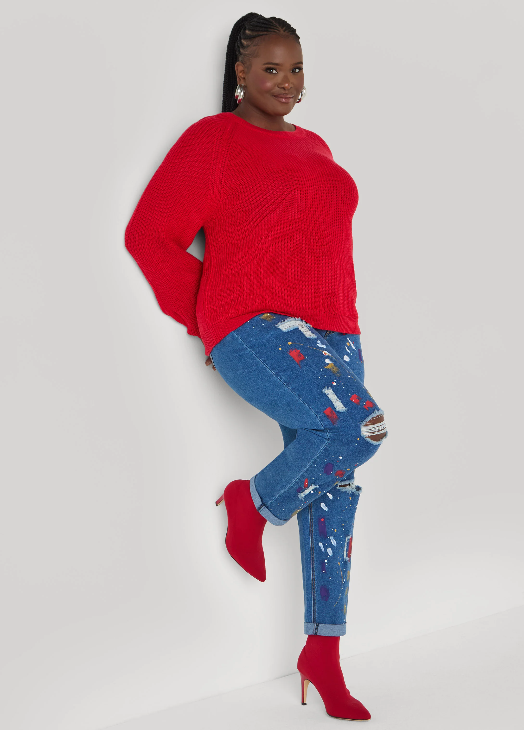 Ribbed Raglan Sweater - Image 9