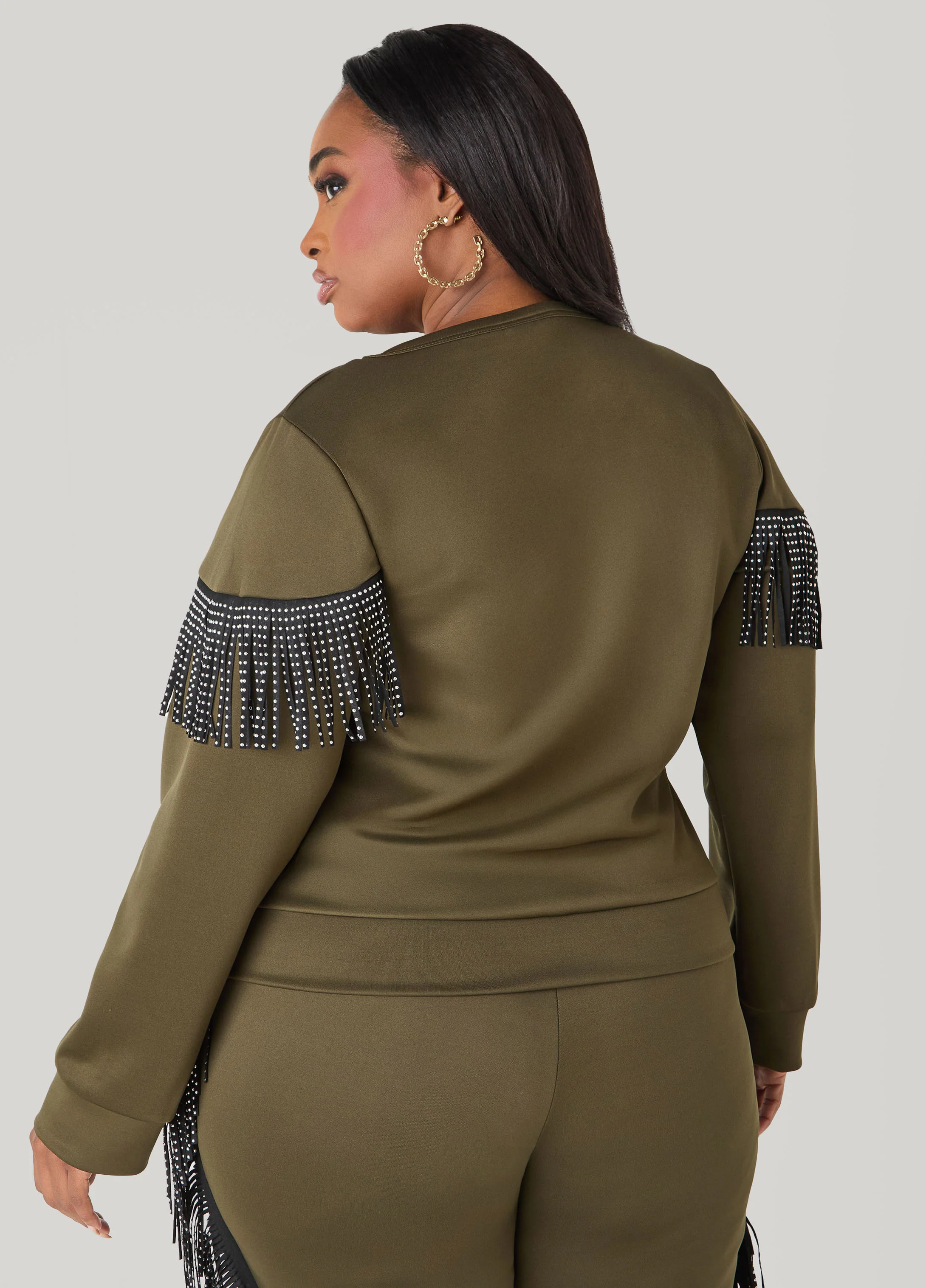 Studded Fringed Pullover - Image 2
