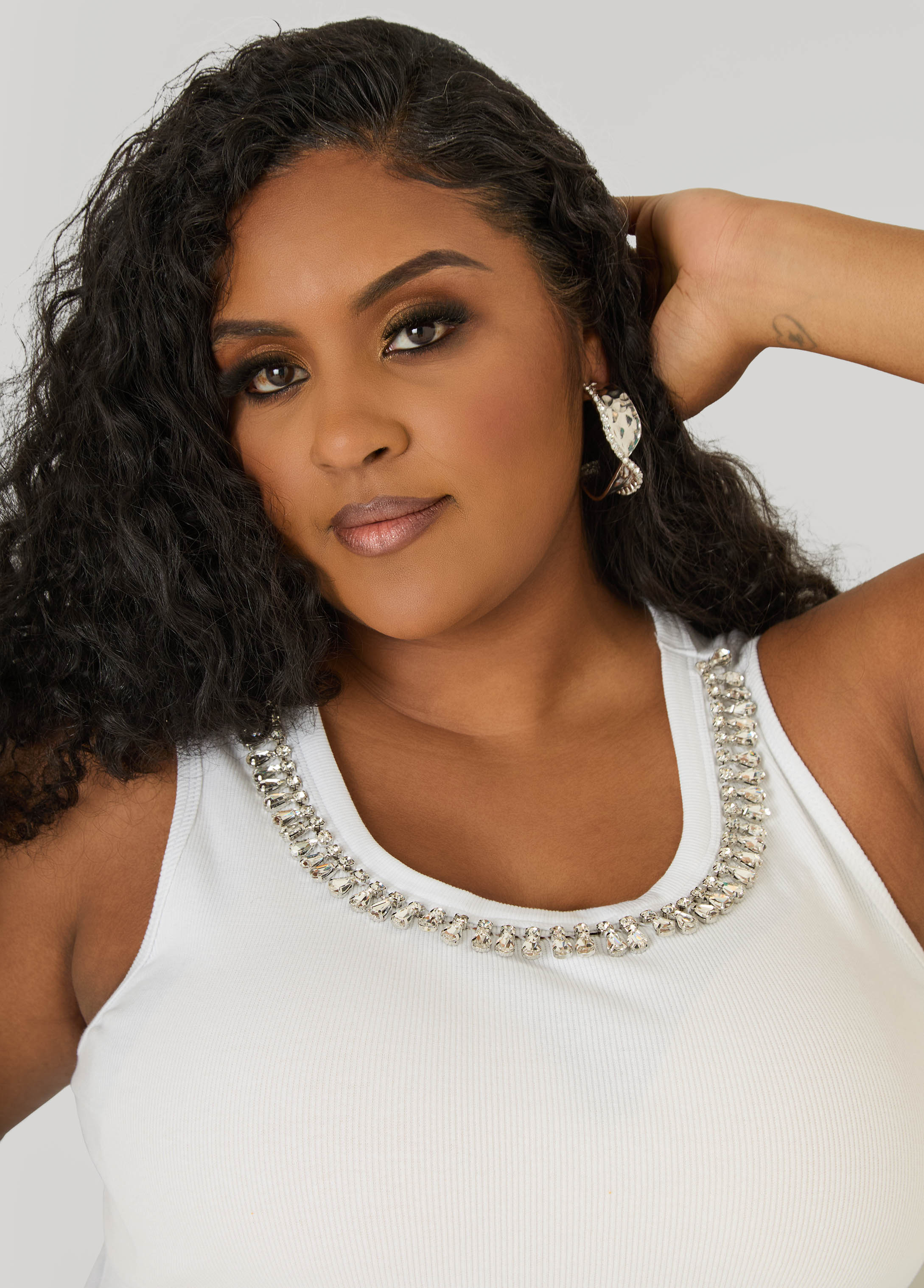 Crystal Ribbed Tank Top - Image 4