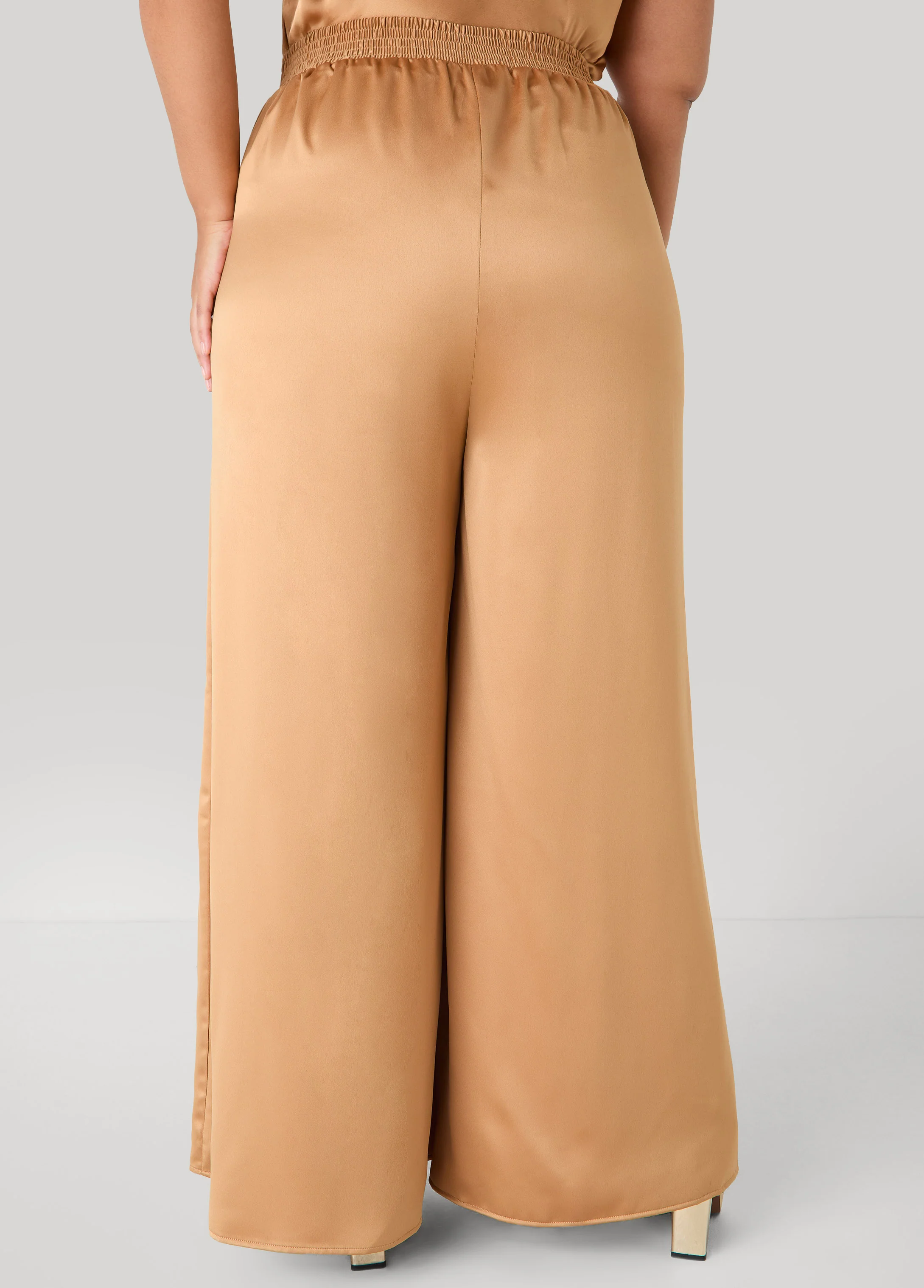 Wide Leg Satin Pants - Image 5