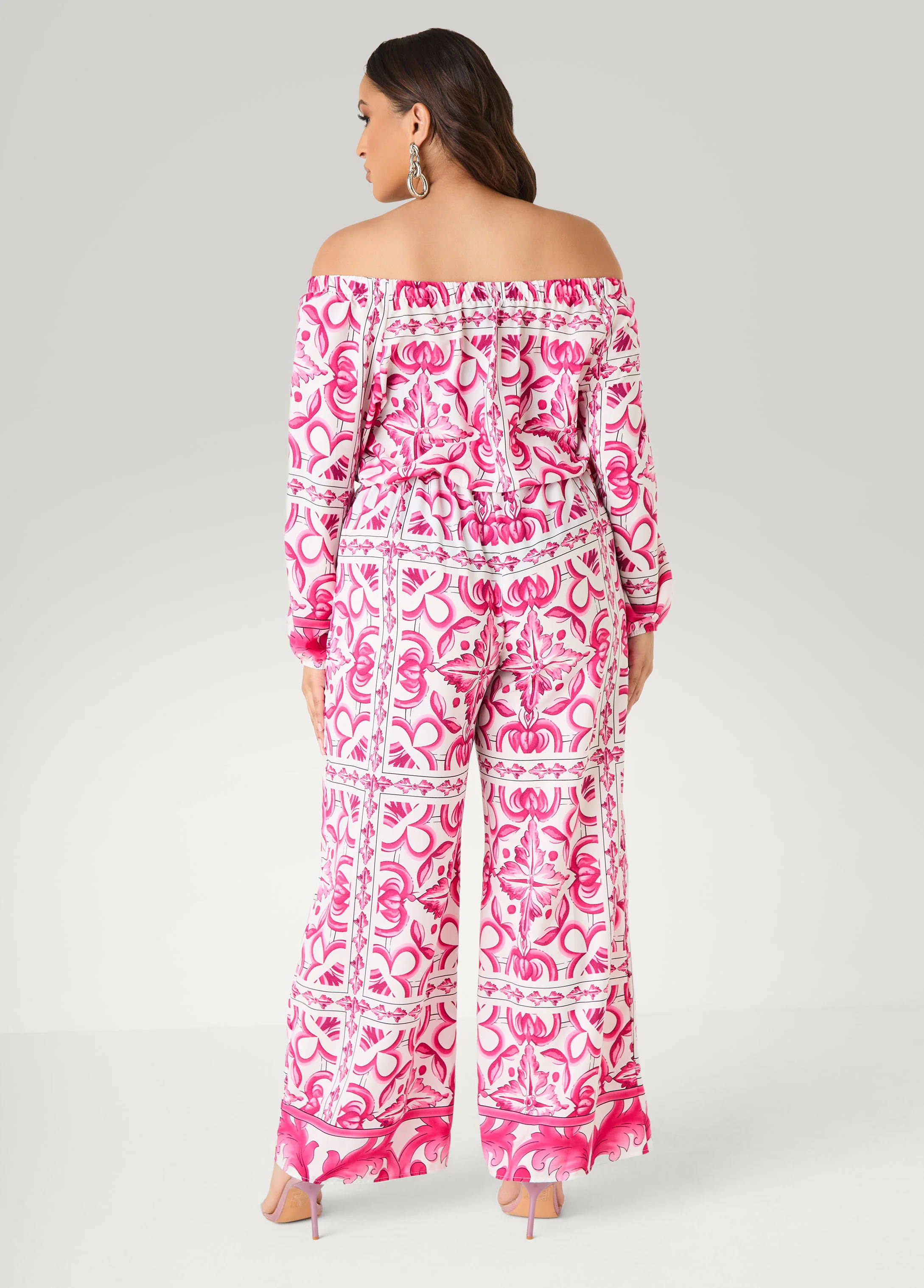 Off The Shoulder Floral Jumpsuit - Image 2