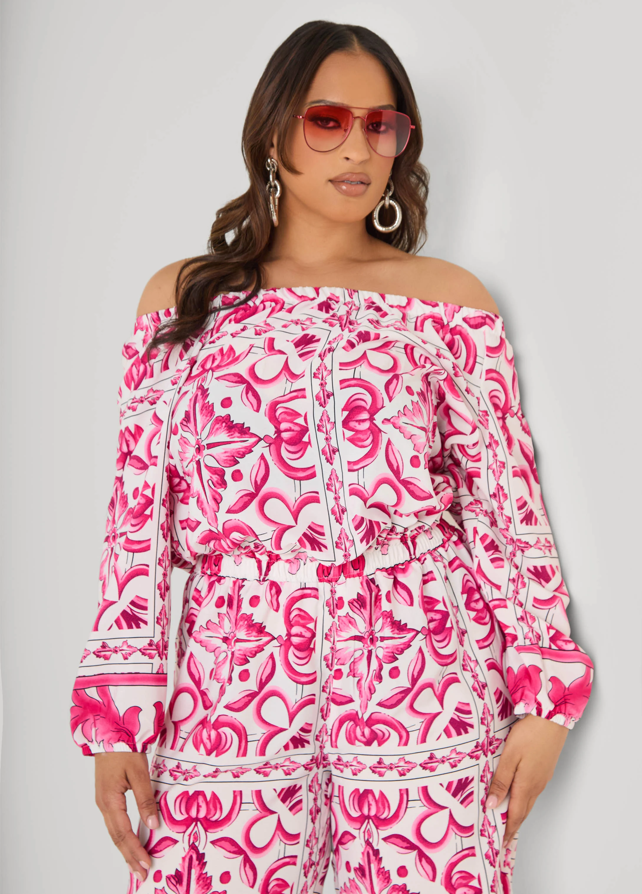 Off The Shoulder Floral Jumpsuit - Image 4