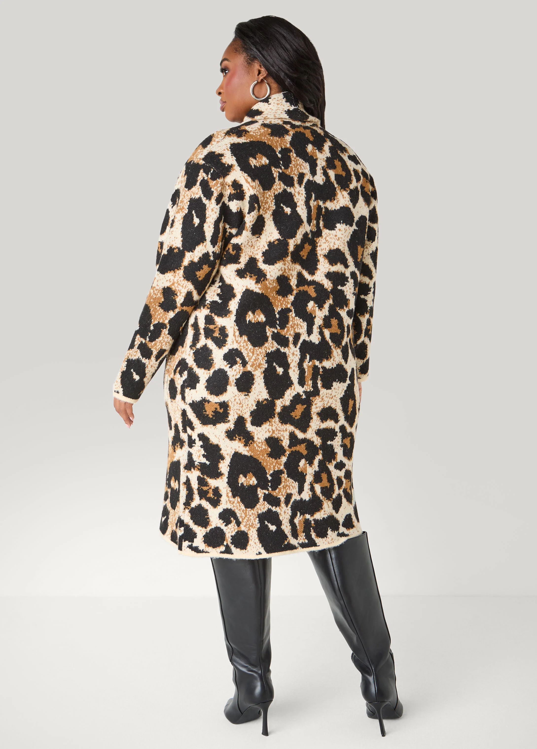 Shawl Collar Animal Duster - Image 4
