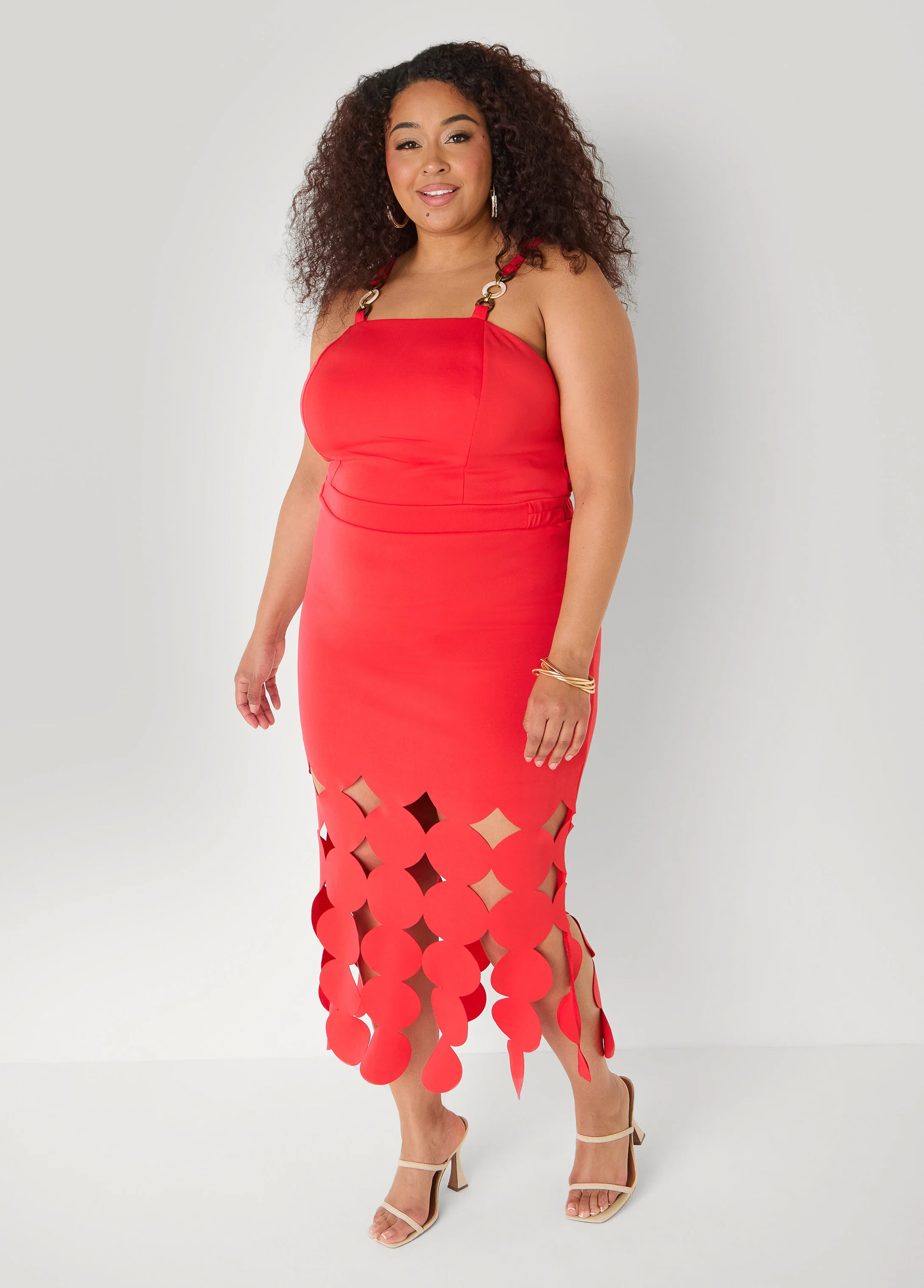 Cutout Embellished Bodycon Dress - Image 3