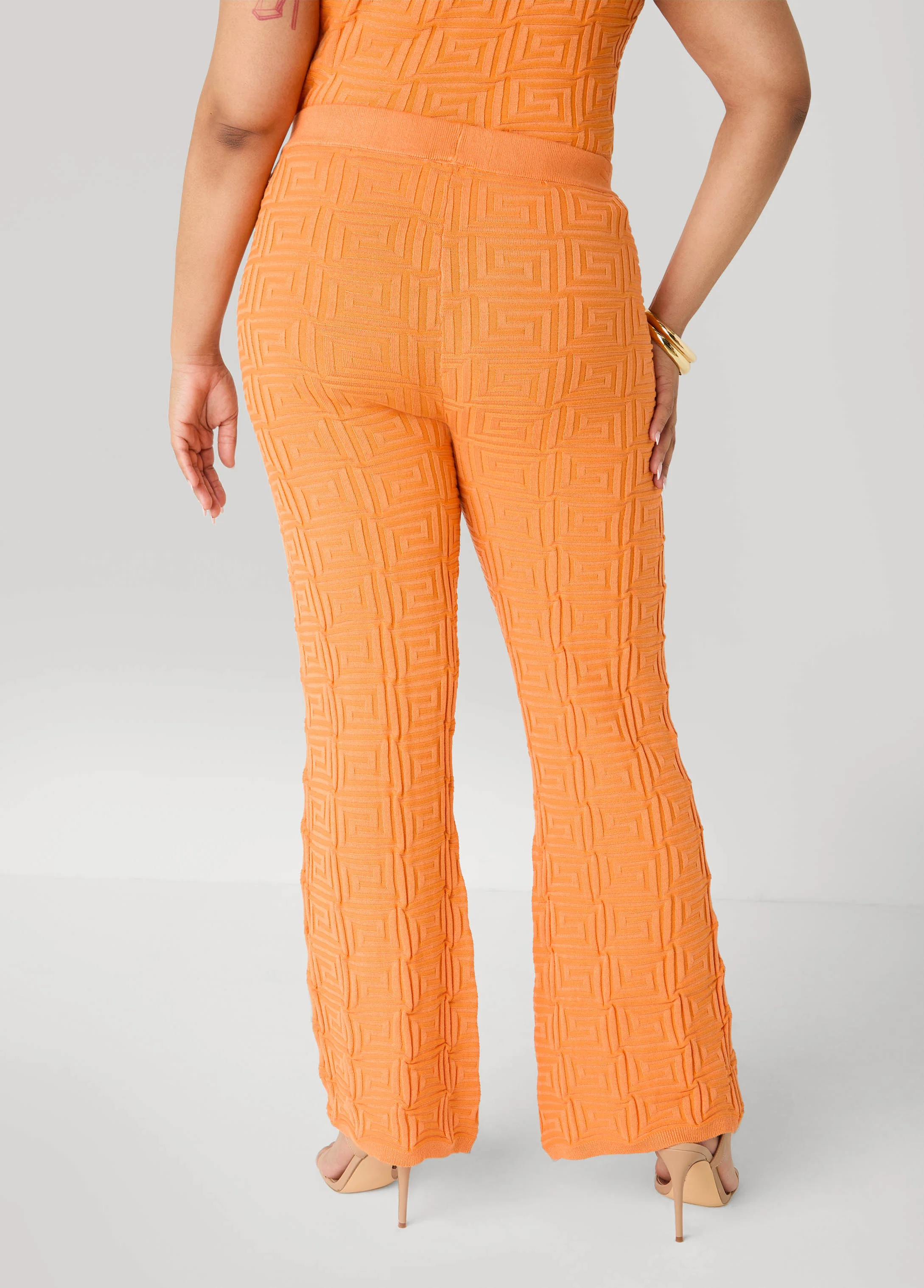 Jacquard Knit Flared Pants - Image 10