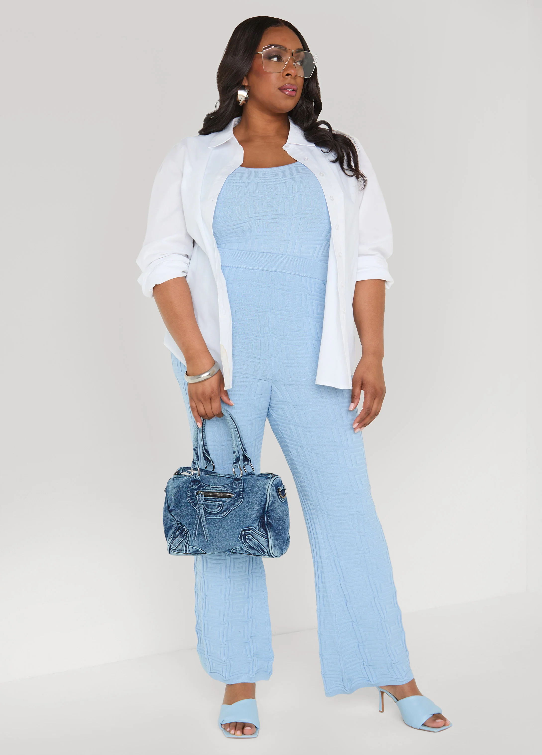 Jacquard Knit Flared Pants - Image 7