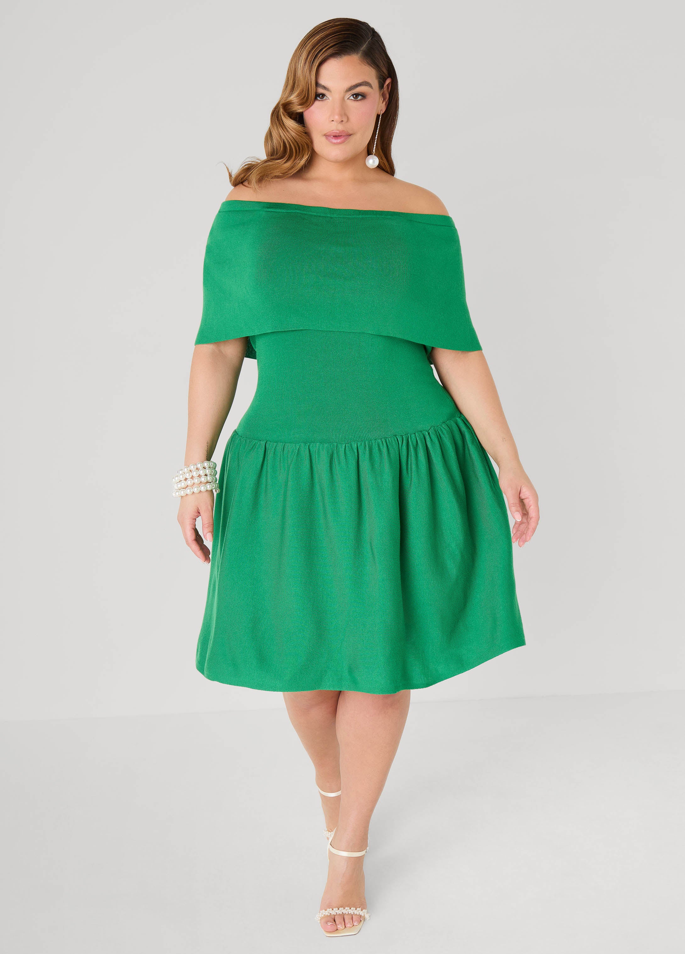Off The Shoulder Sweater Dress - Image 8
