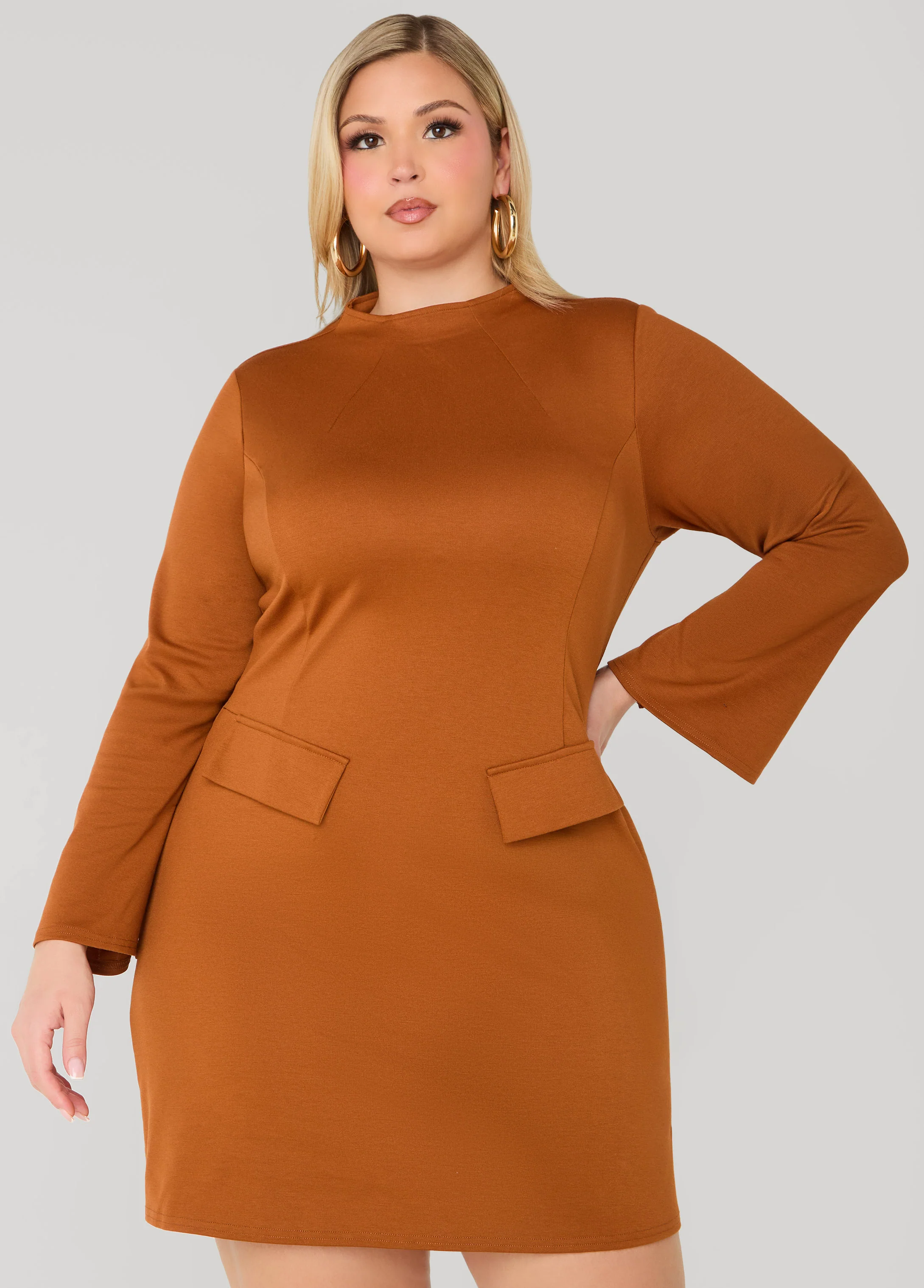 Split Bell Cuff Mini Dress - Image 3