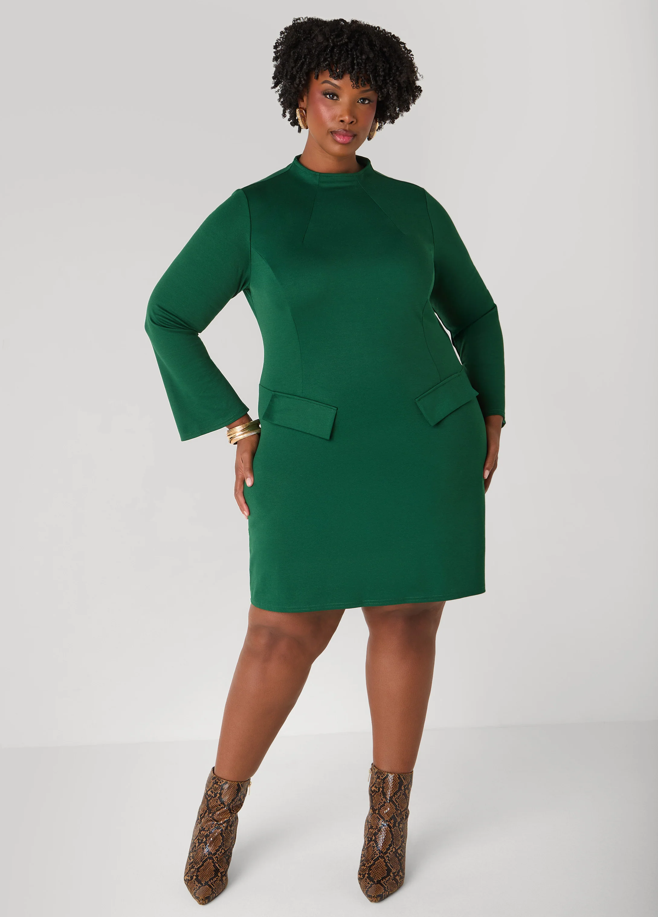 Split Bell Cuff Mini Dress - Image 5
