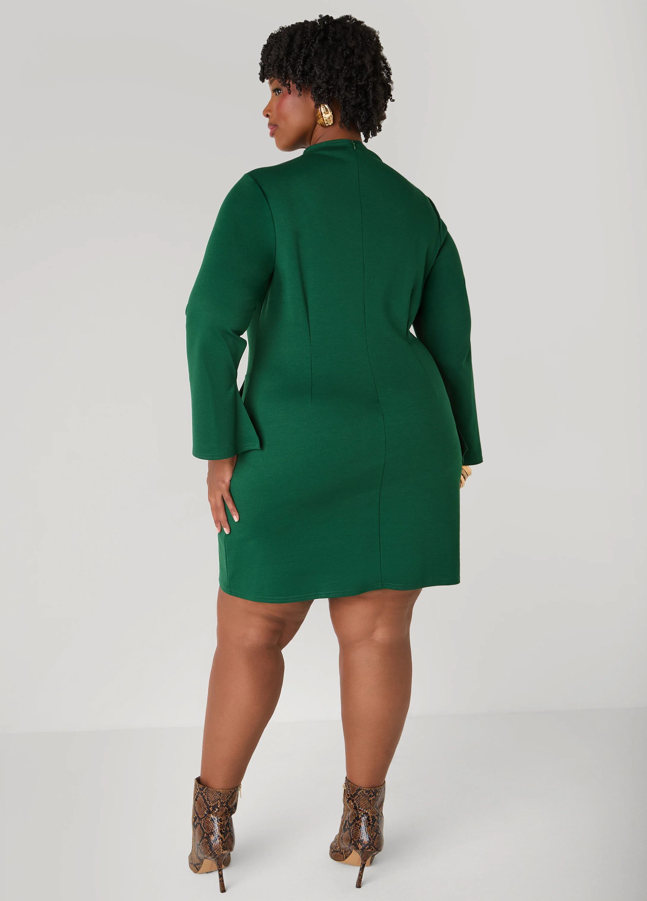 Split Bell Cuff Mini Dress - Image 6