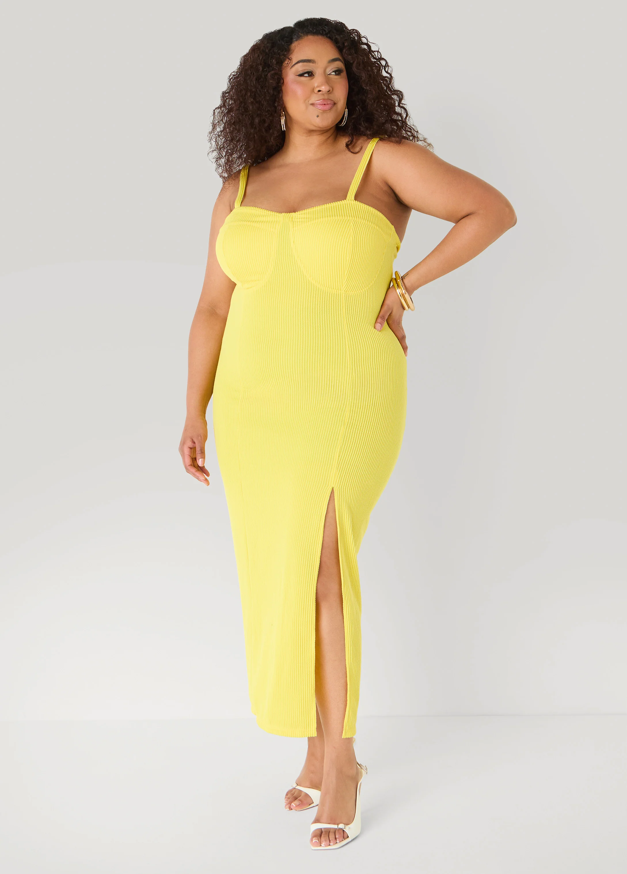 Ribbed Maxi Bodycon Dress - Image 5