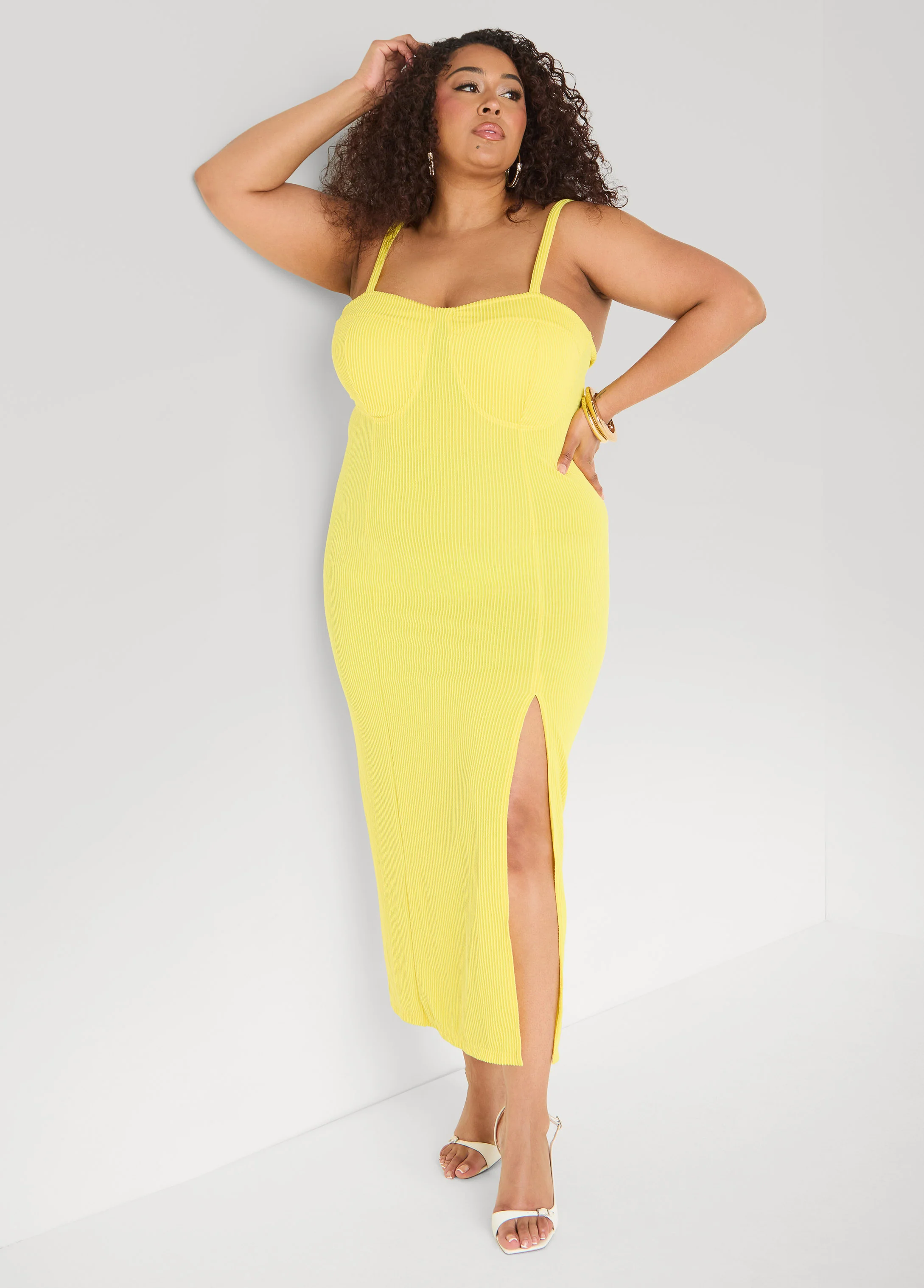 Ribbed Maxi Bodycon Dress - Image 7