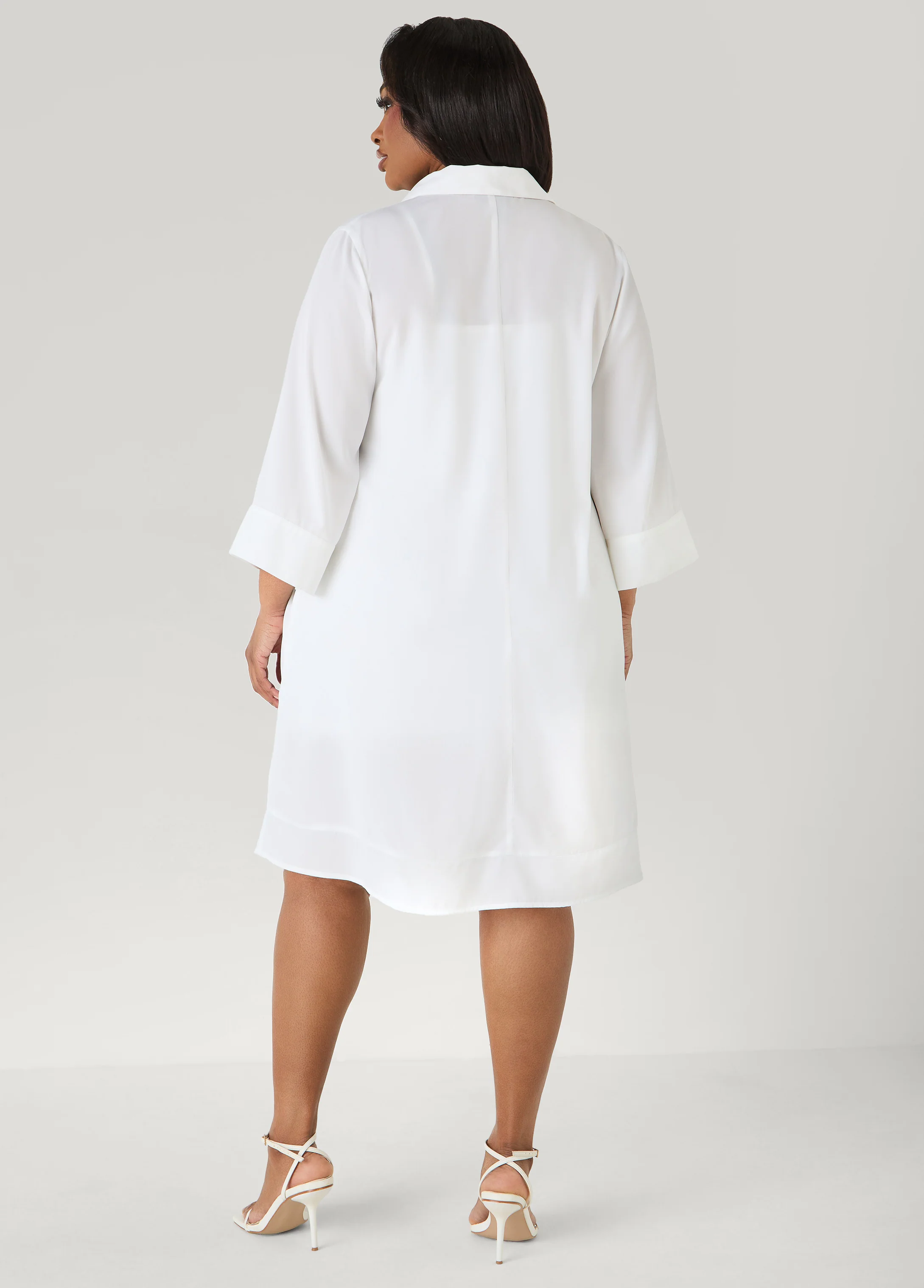 Collared Swing Shirtdress - Image 2