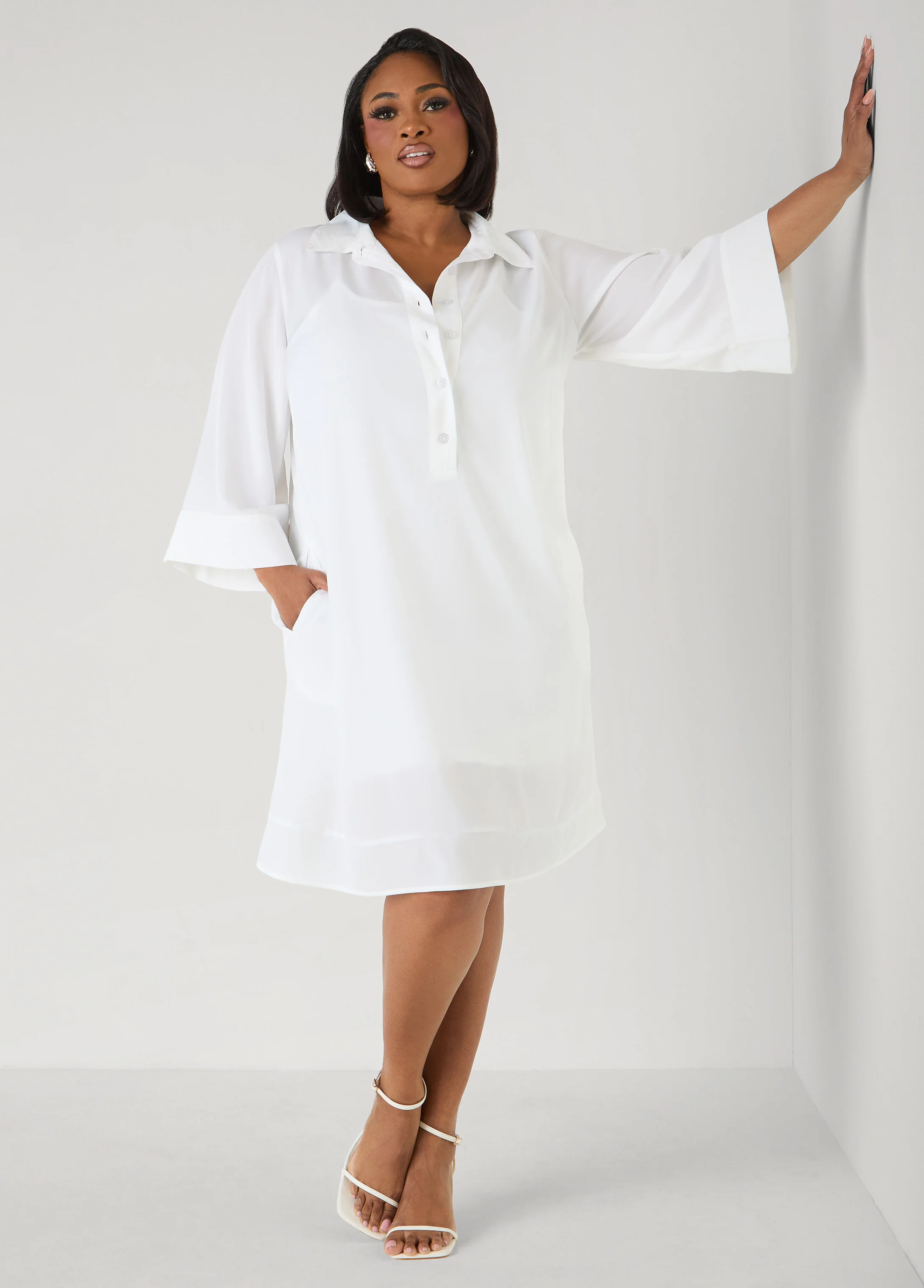 Collared Swing Shirtdress - Image 5
