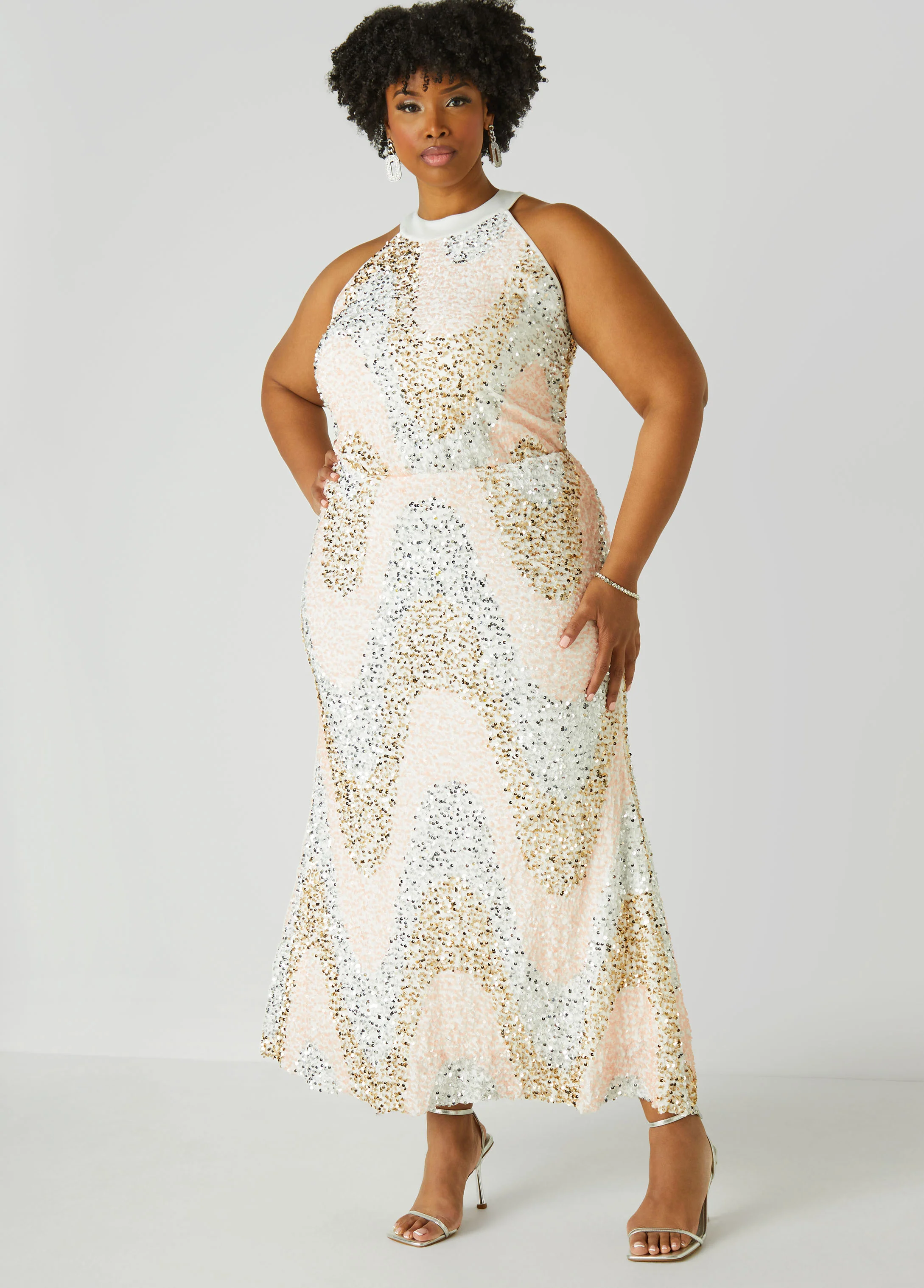 Sequined Velvet Gown - Image 3