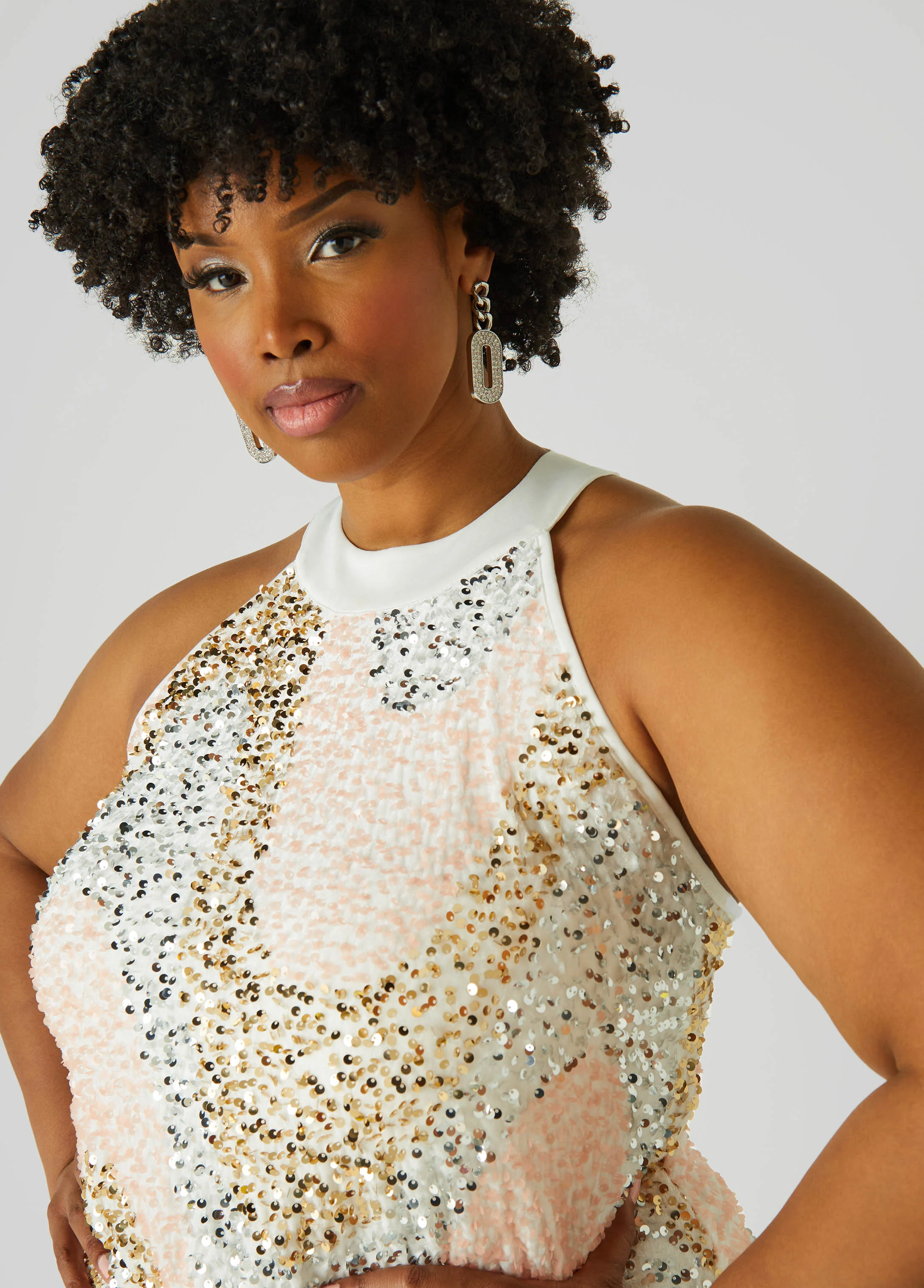Sequined Velvet Gown - Image 4