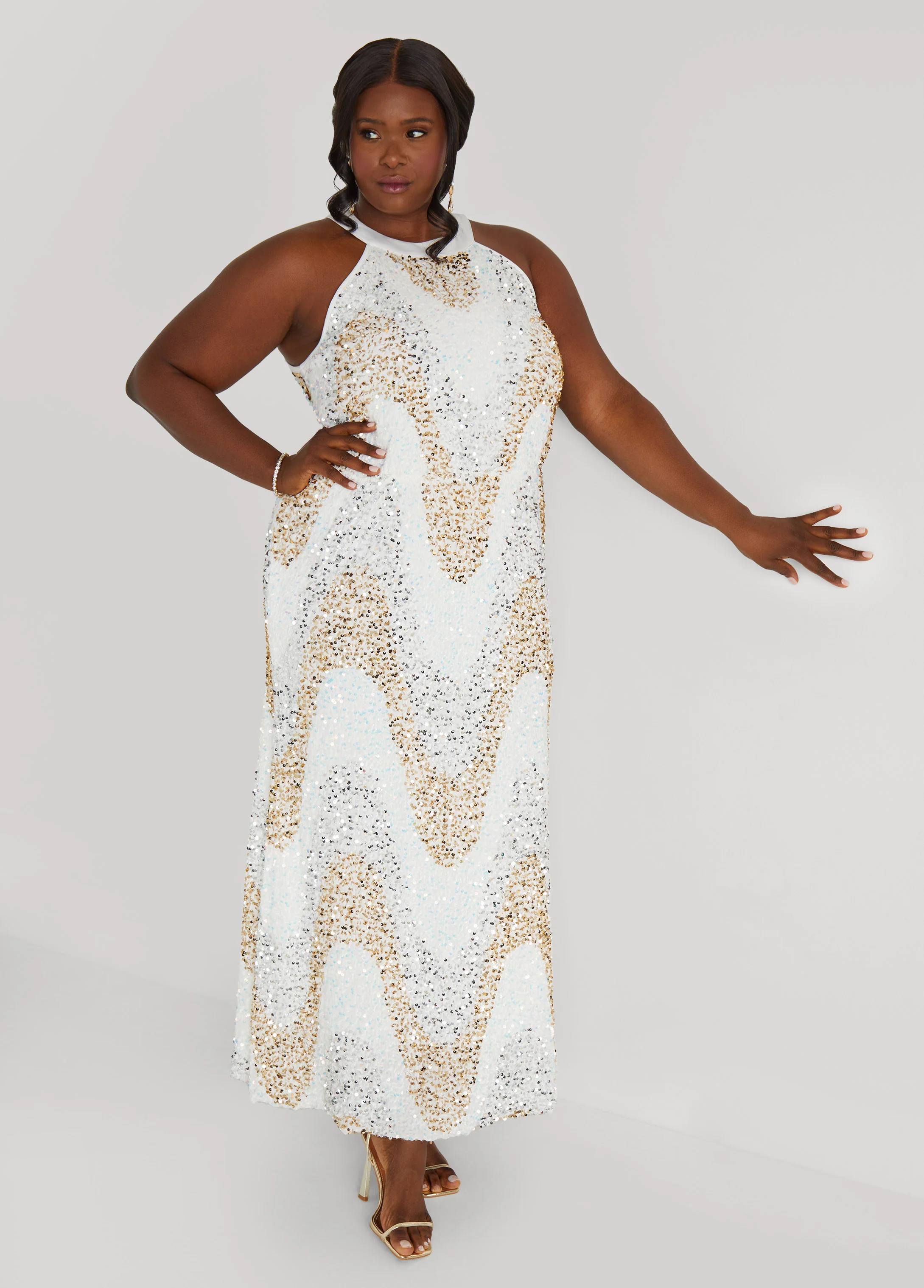 Sequined Velvet Gown - Image 6