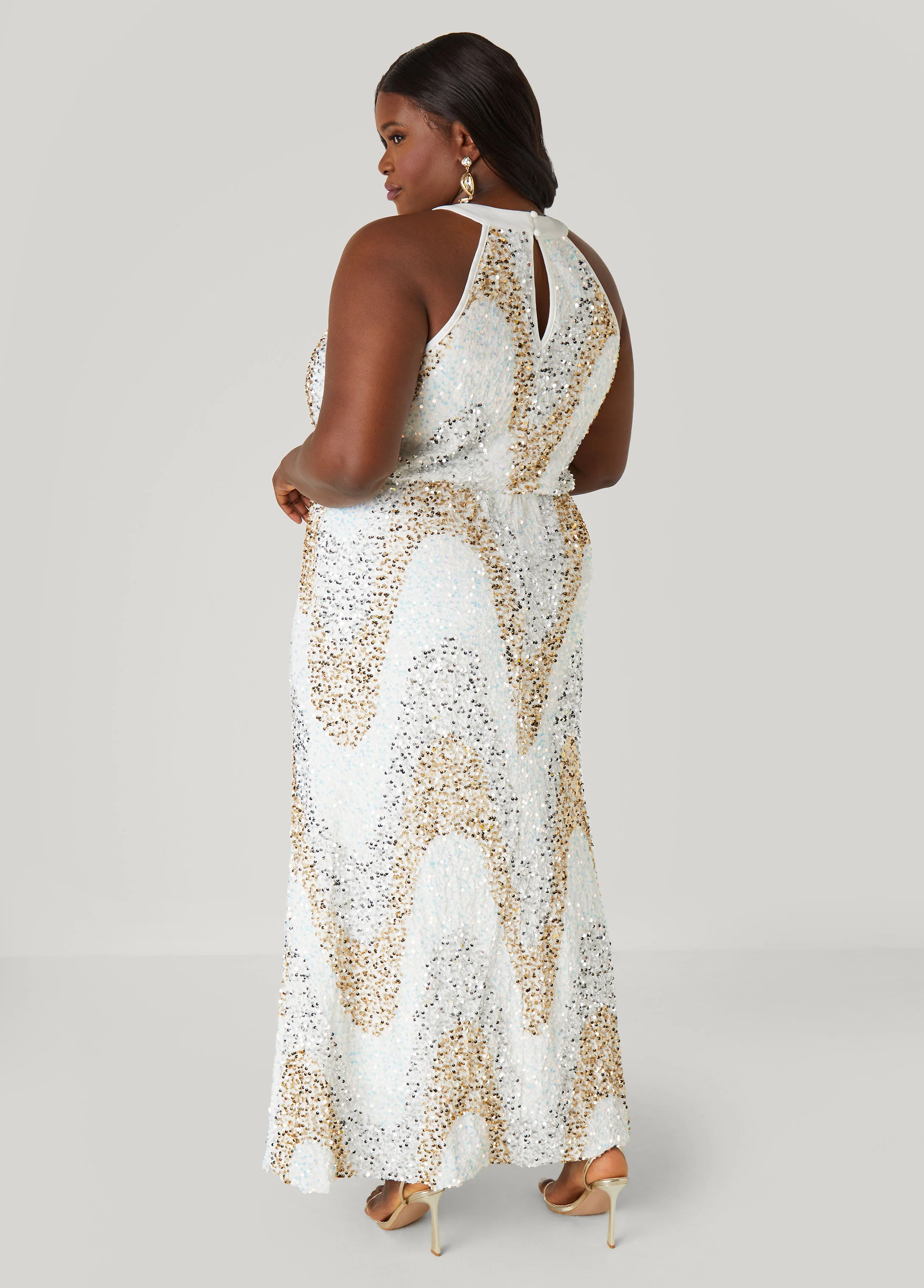 Sequined Velvet Gown - Image 7