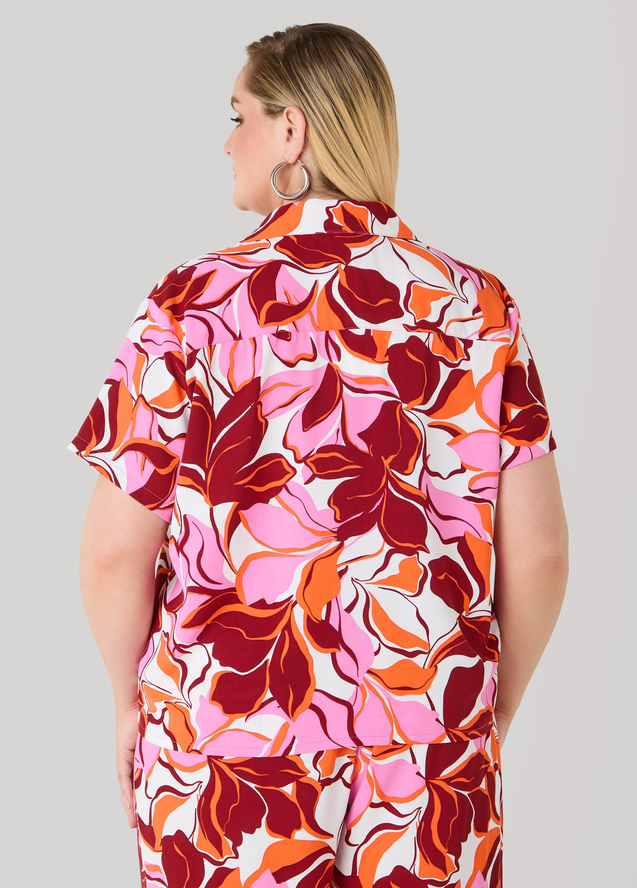 Printed Boxy Cropped Shirt - Image 6