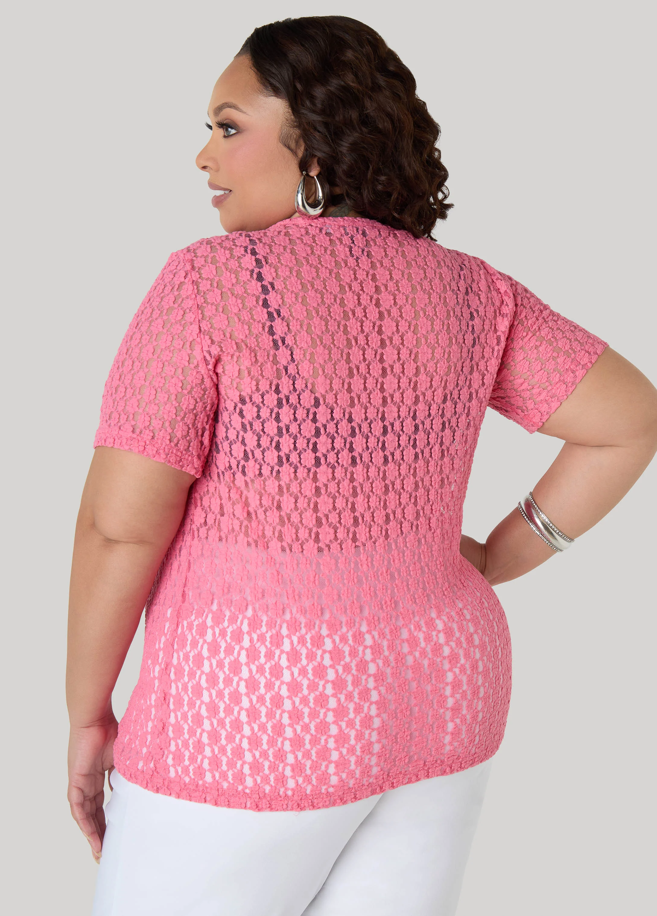 Floral Mesh Tee - Image 2