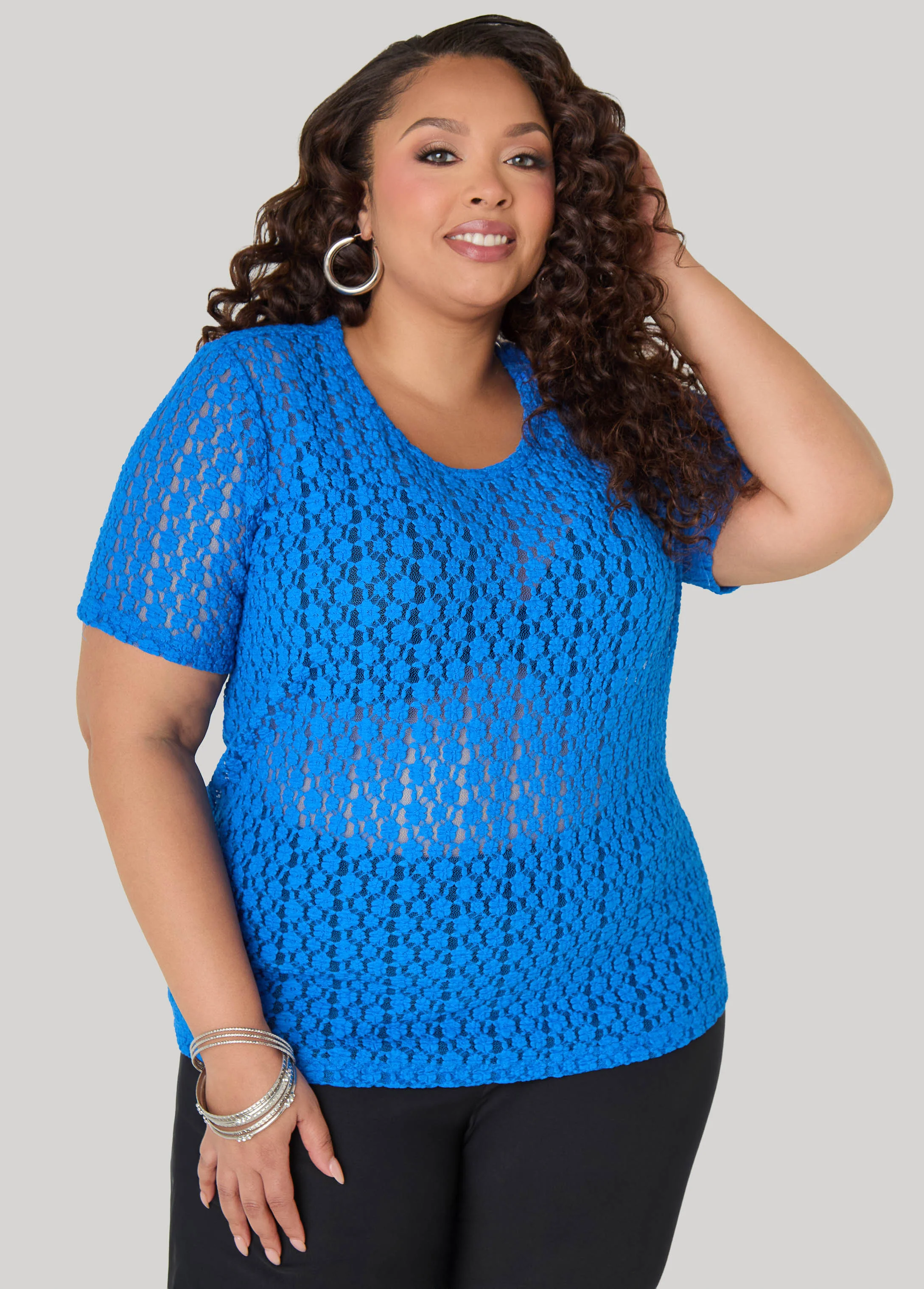 Floral Mesh Tee - Image 5
