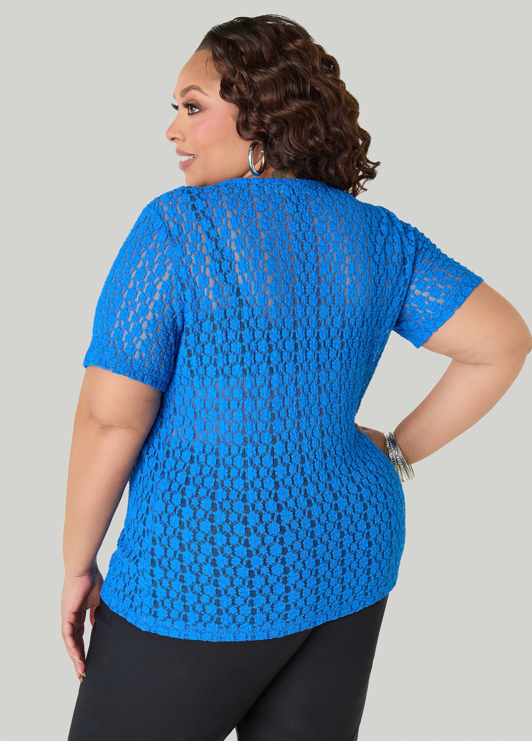 Floral Mesh Tee - Image 6