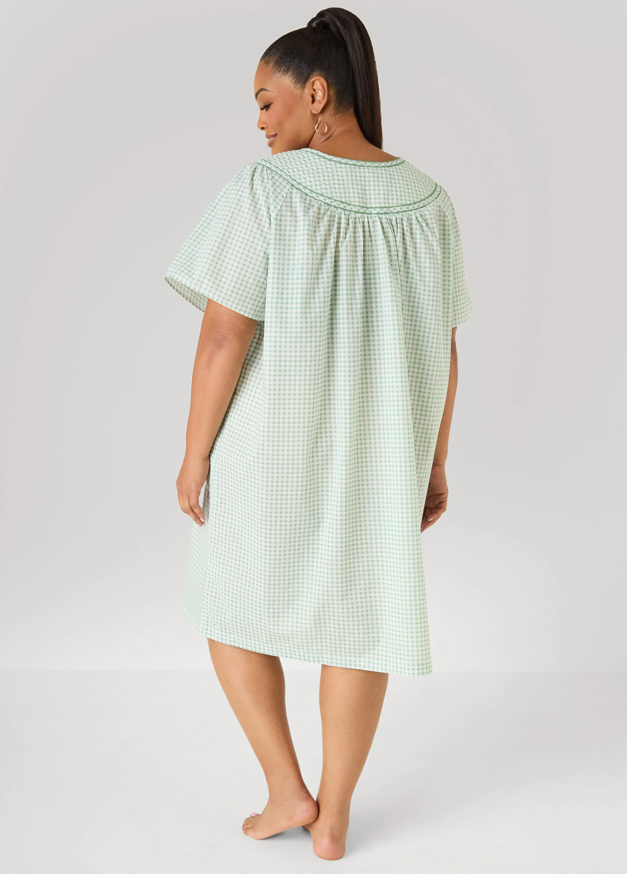 Moon To Noon Gingham Sleep Dress - Image 2