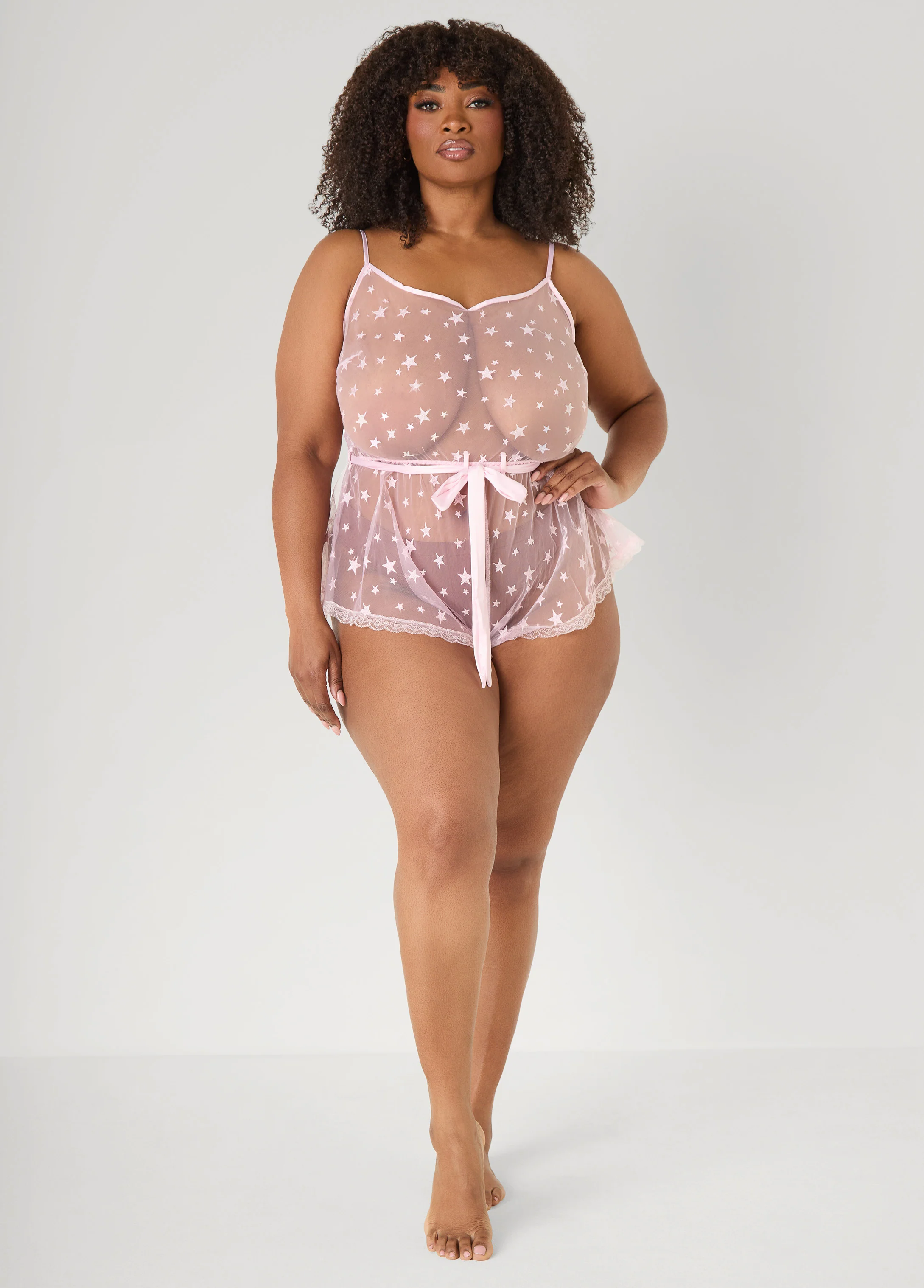 Star Mesh Lingerie Romper - Image 5