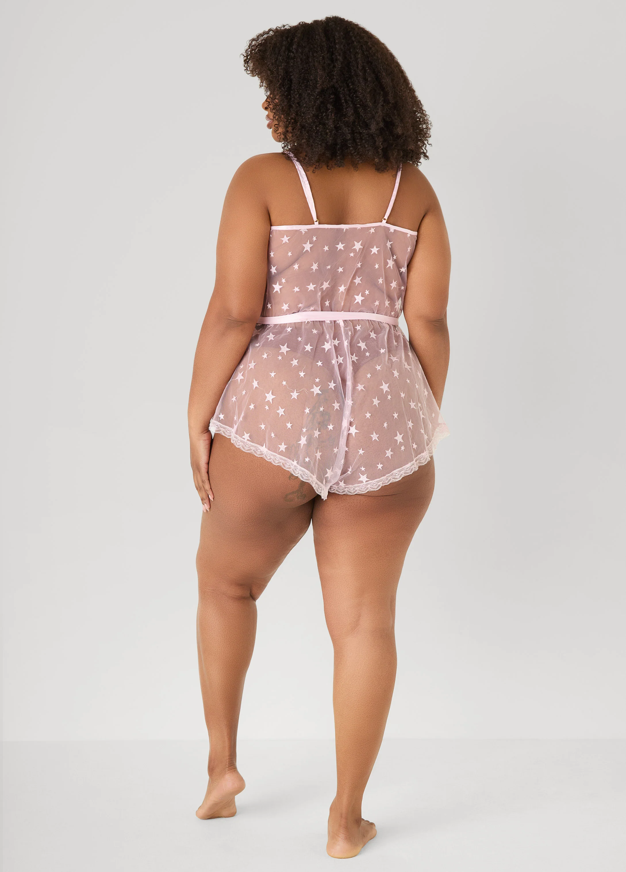 Star Mesh Lingerie Romper - Image 6