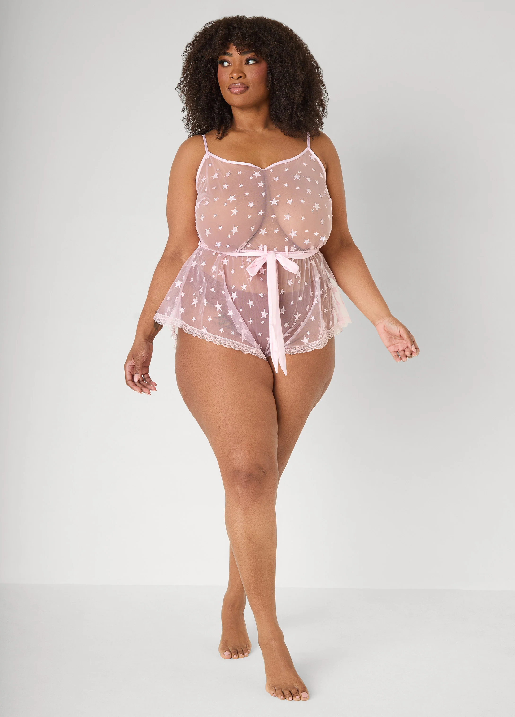 Star Mesh Lingerie Romper - Image 7
