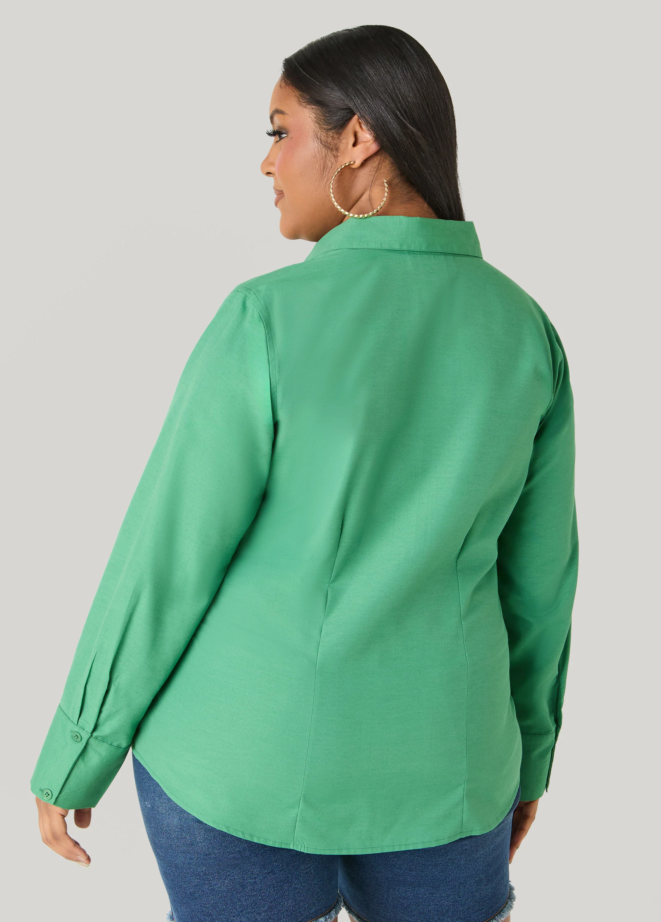 Collared Cotton Blend Shirt - Image 2
