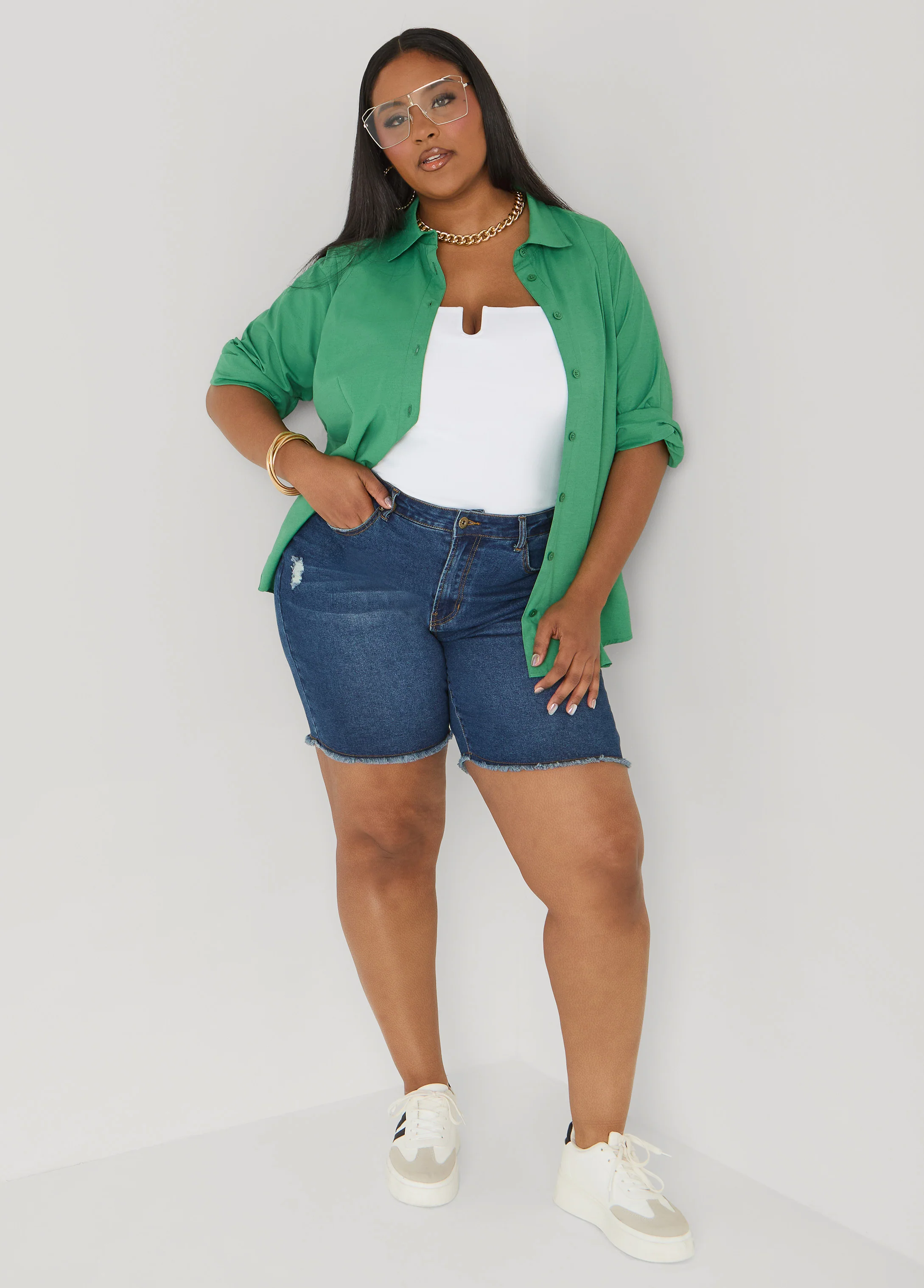 Collared Cotton Blend Shirt - Image 3