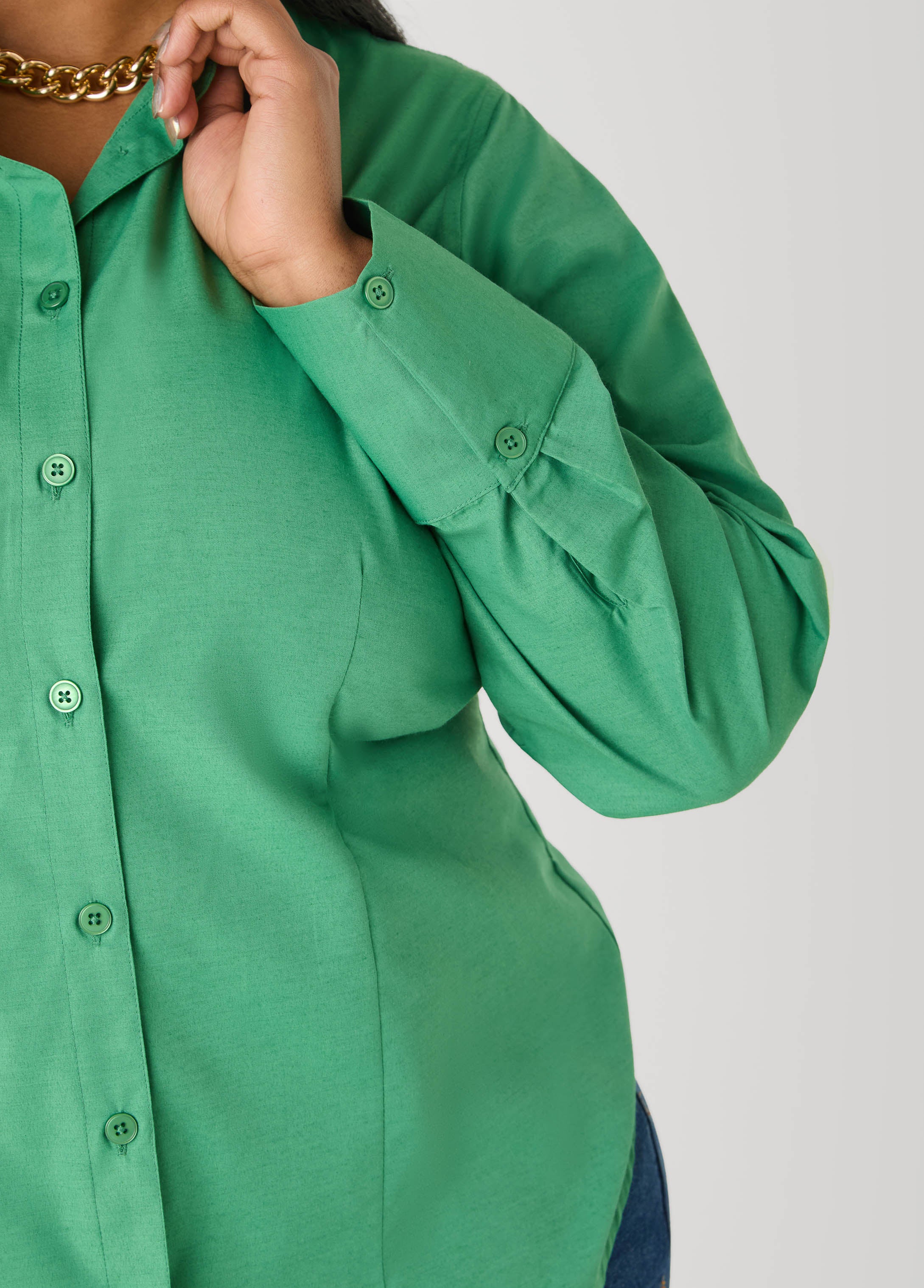 Collared Cotton Blend Shirt - Image 4