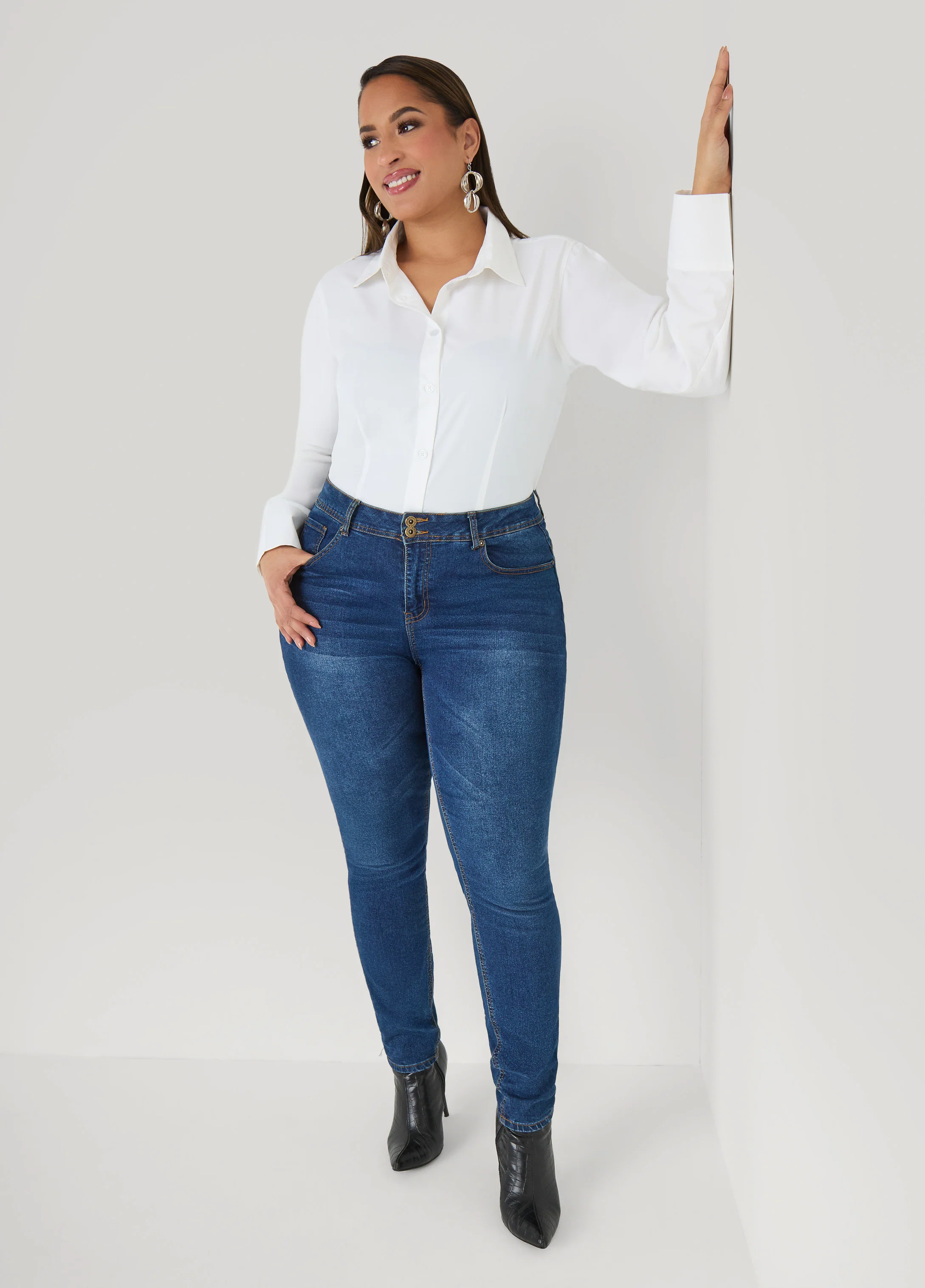 Cotton Blend Collared Shirt - Image 3