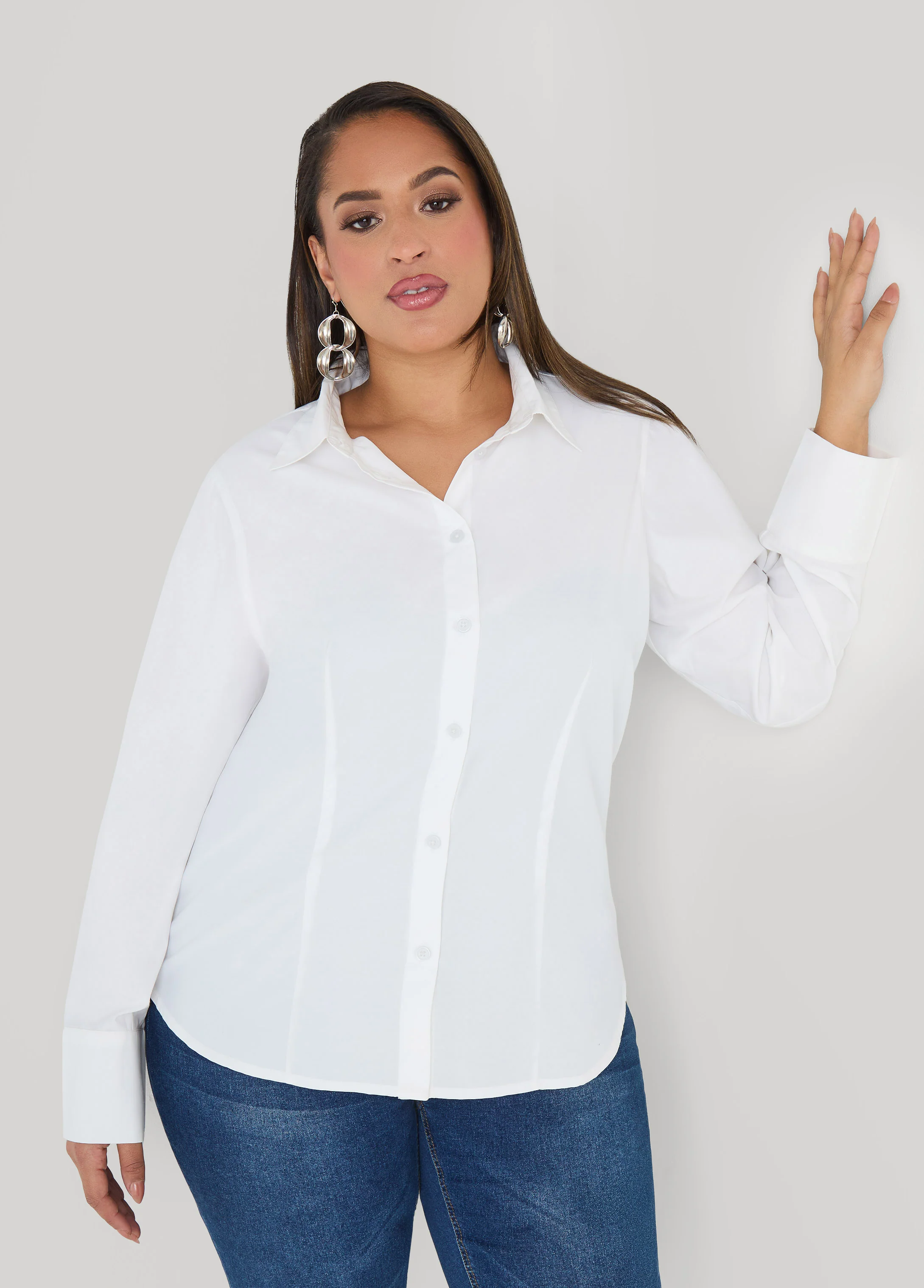 Cotton Blend Collared Shirt - Image 4